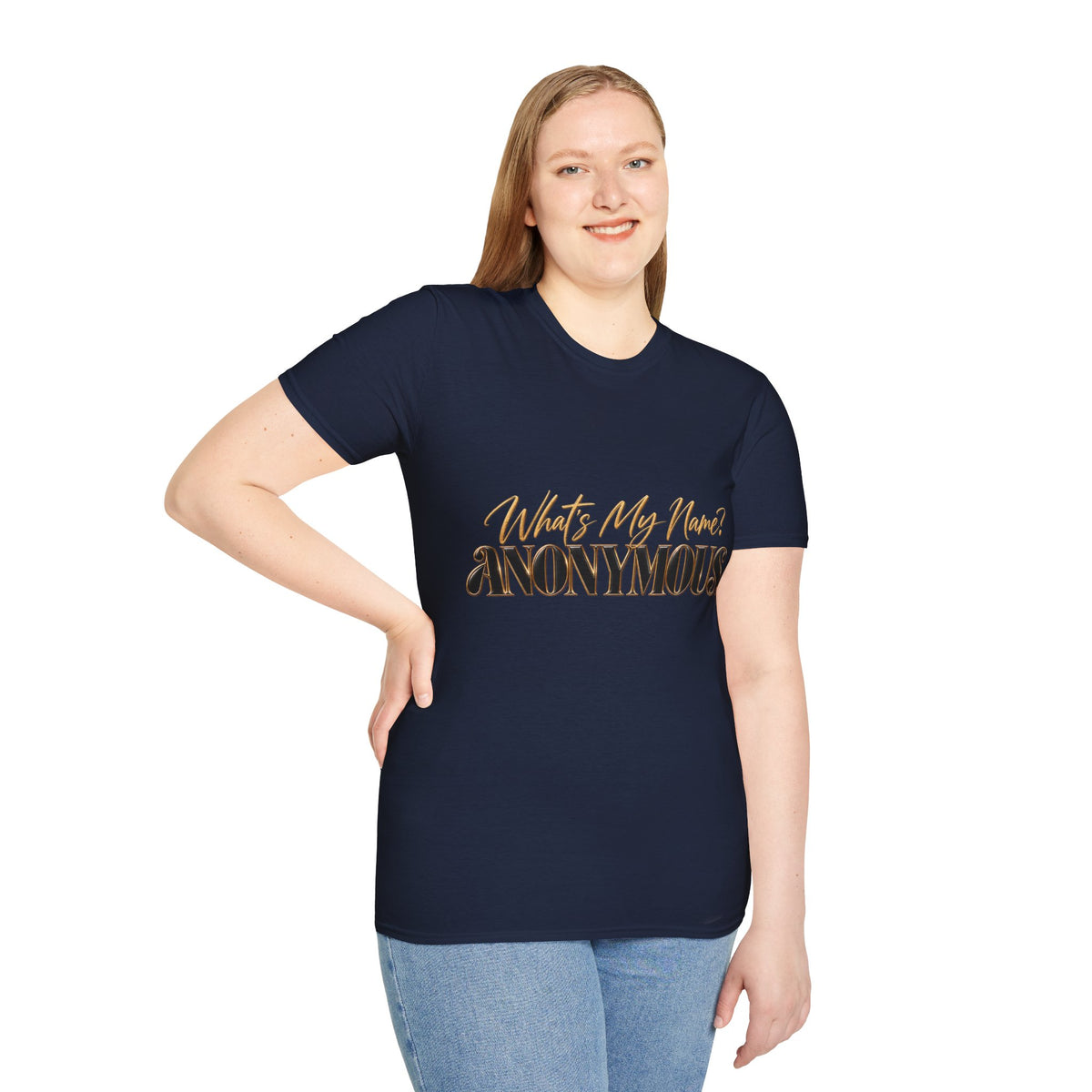 What's My Name? ANONYMOUS. T‑Shirt — Bold Script Graphic Tee