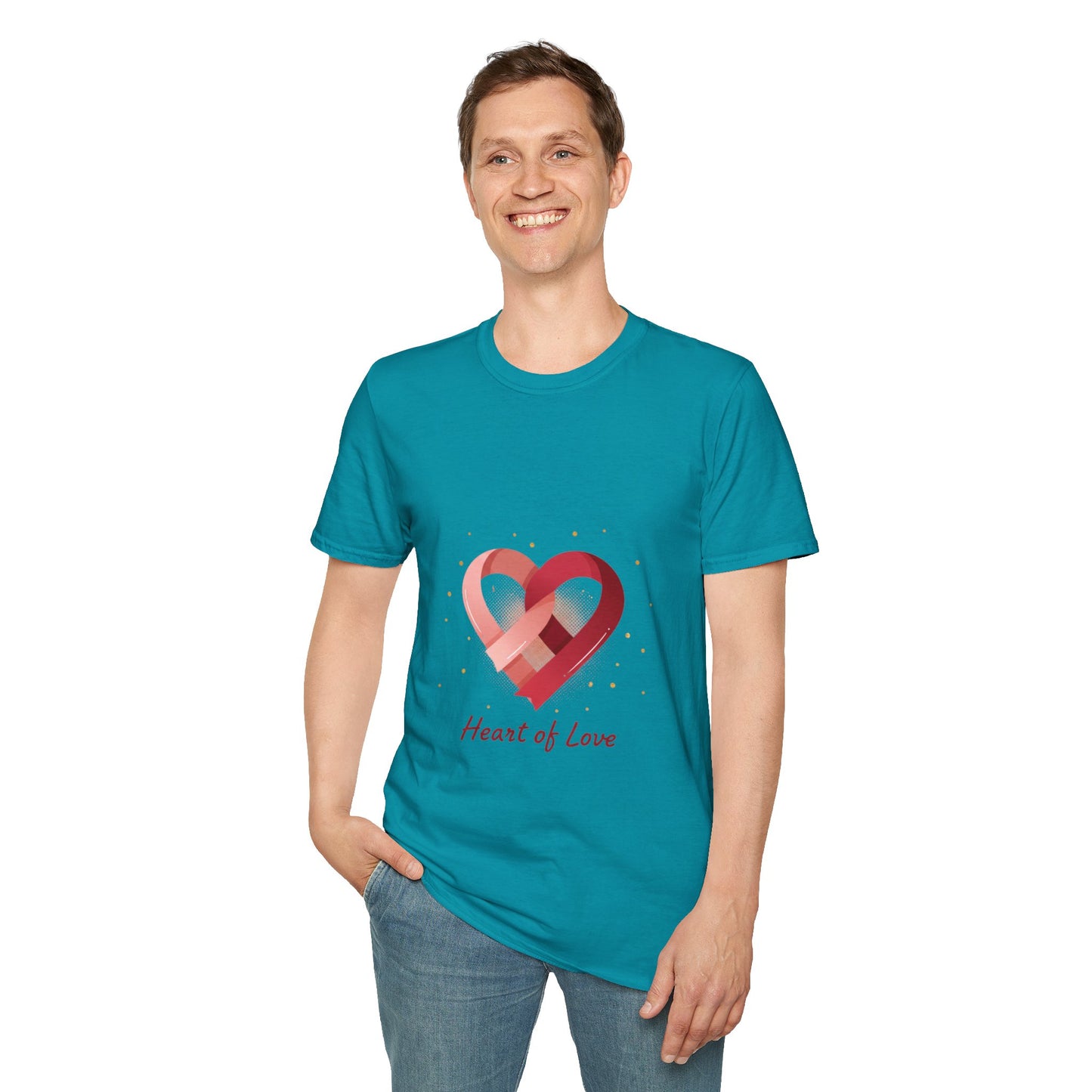 Heart of Love T-Shirt — Pink Ribbon Heart Valentine's Tee