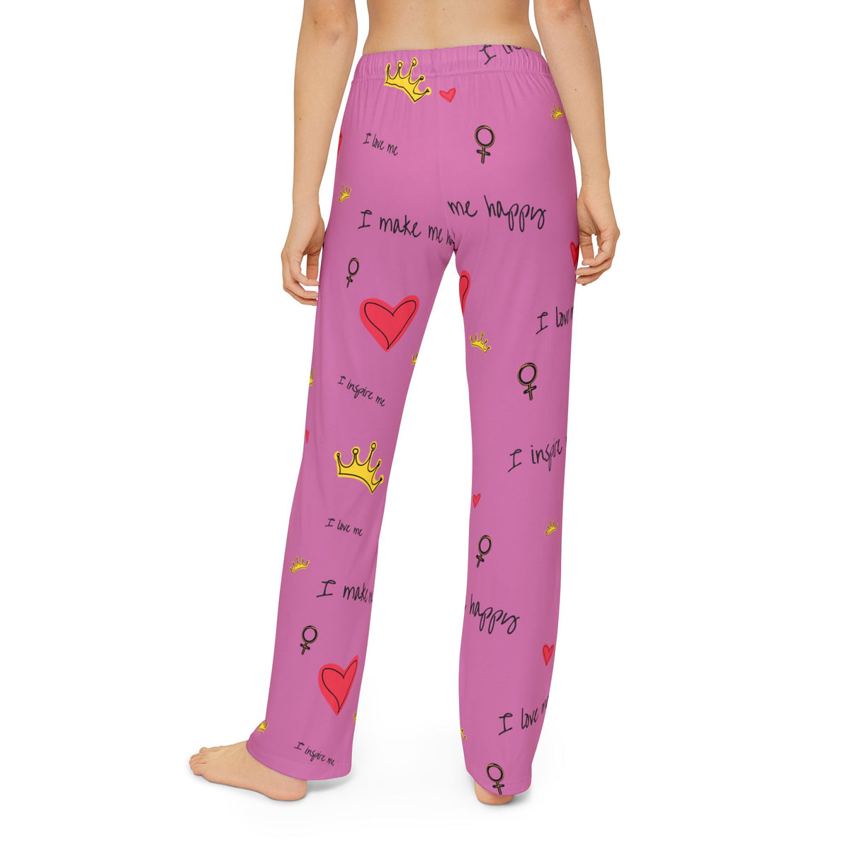 Cute Inspirational Kids Lounge Pants - I Inspire, I Make Me Happy, Girls Pajama Pants, Gift for Her, Cozy Wear
