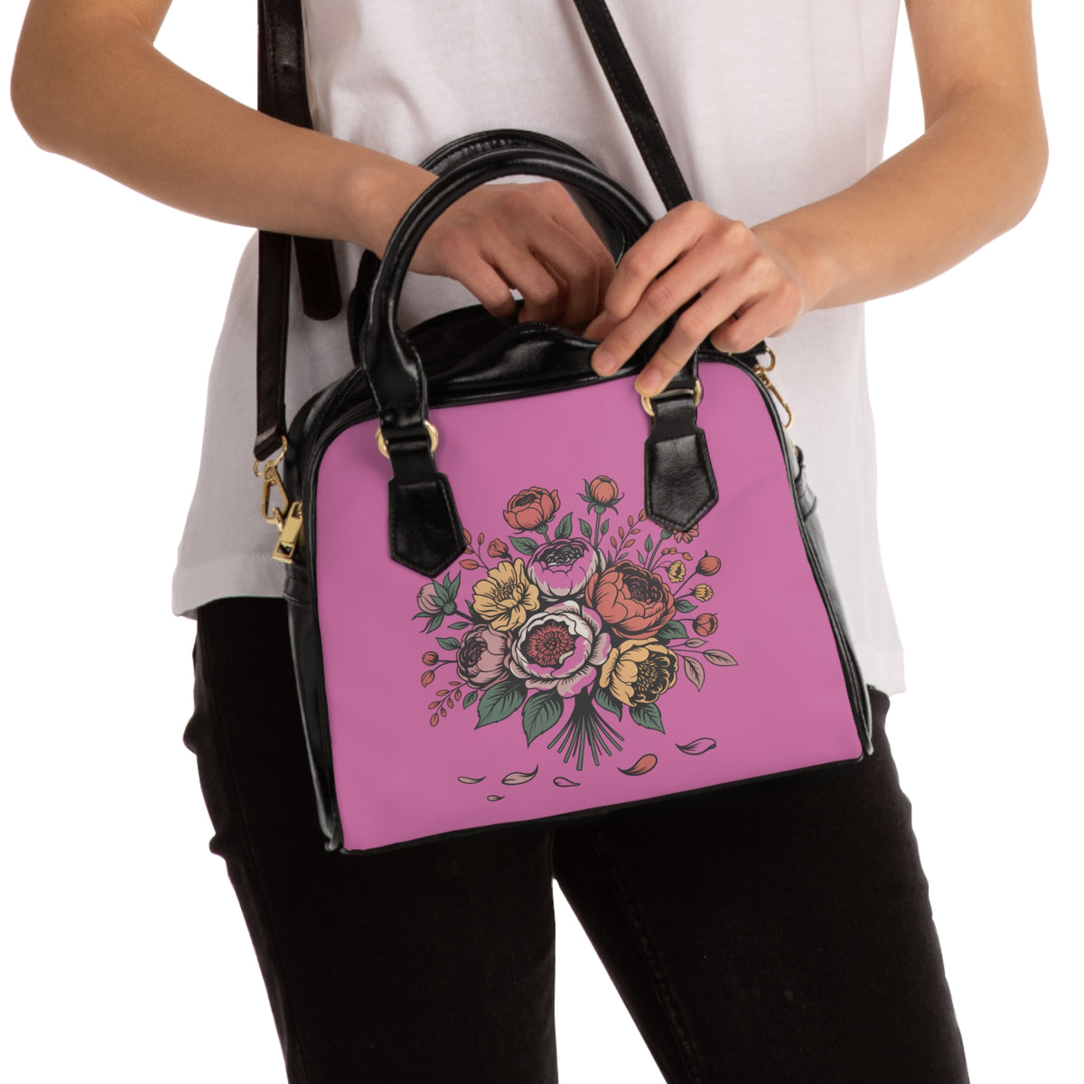 Floral Shoulder Handbag - Chic Bohemian Design for Everyday Use