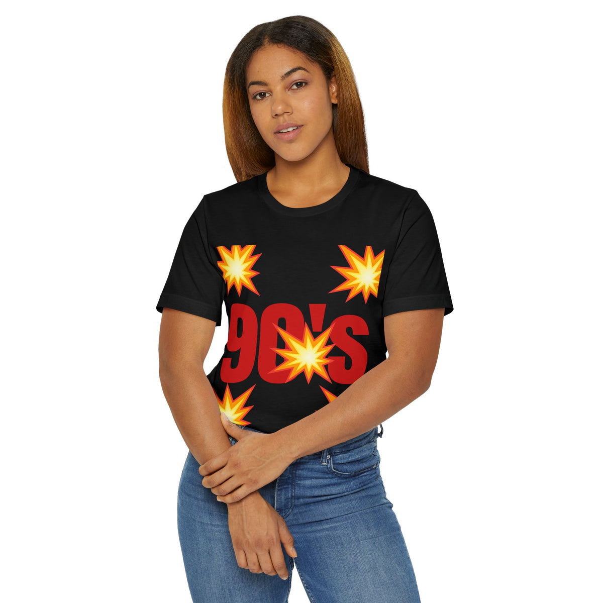 Retro 90's Jersey T-Shirt, Nostalgic Graphic Tee, Unisex Casual Wear, 90's Party Shirt, Gift for Retro Lovers, Vintage Style Clothing