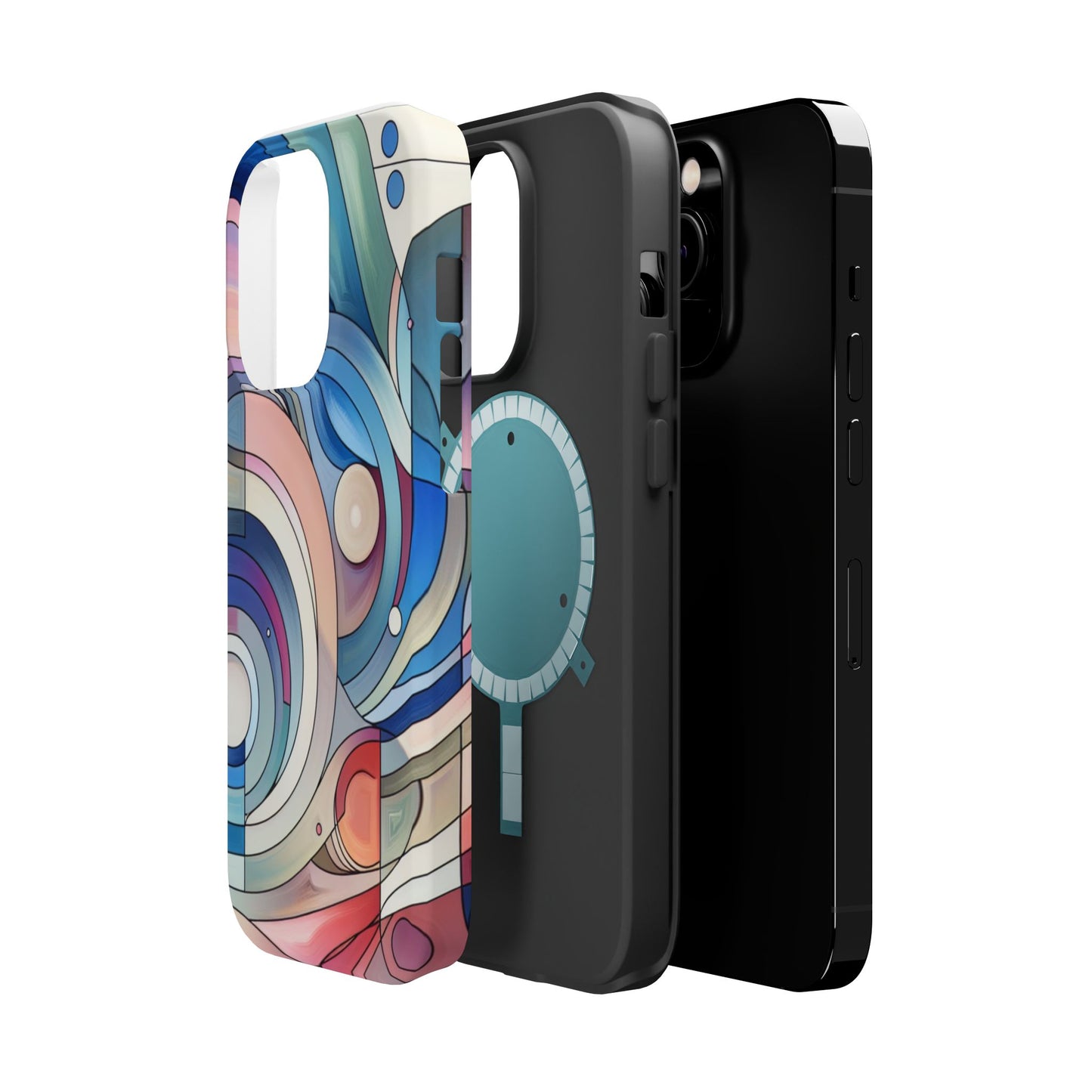 Artistic Magnetic Phone Case | Abstract Colorful Design, Unique Gift for Artists, Stylish Protection, Holiday Essentials, Phone Accessory