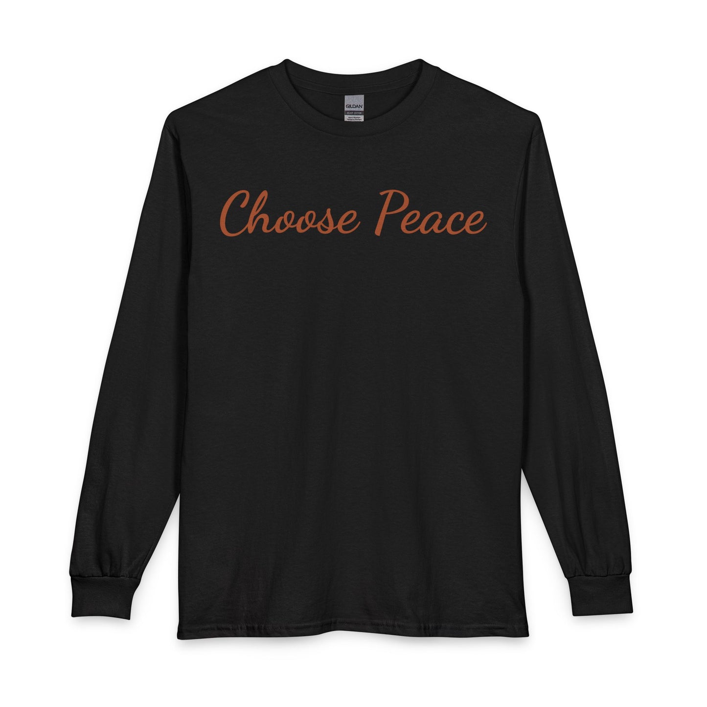 Choose Peace Long Sleeve Tee — Heart Back Graphic