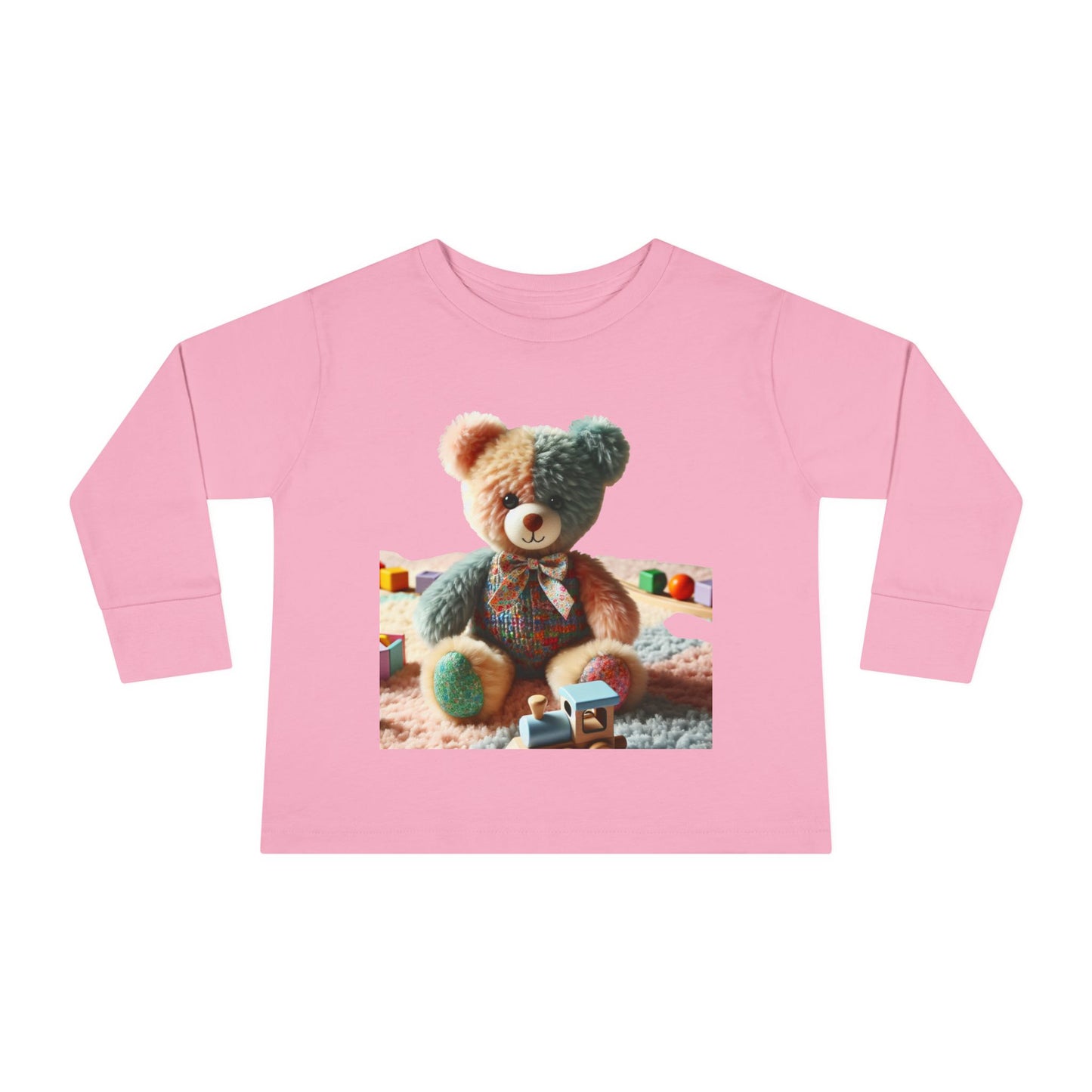Toddler Long Sleeve Tee with Adorable Bear Design, Cute Kids Shirt, Gift for Toddlers, Birthday Outfit, Baby Shower Gift