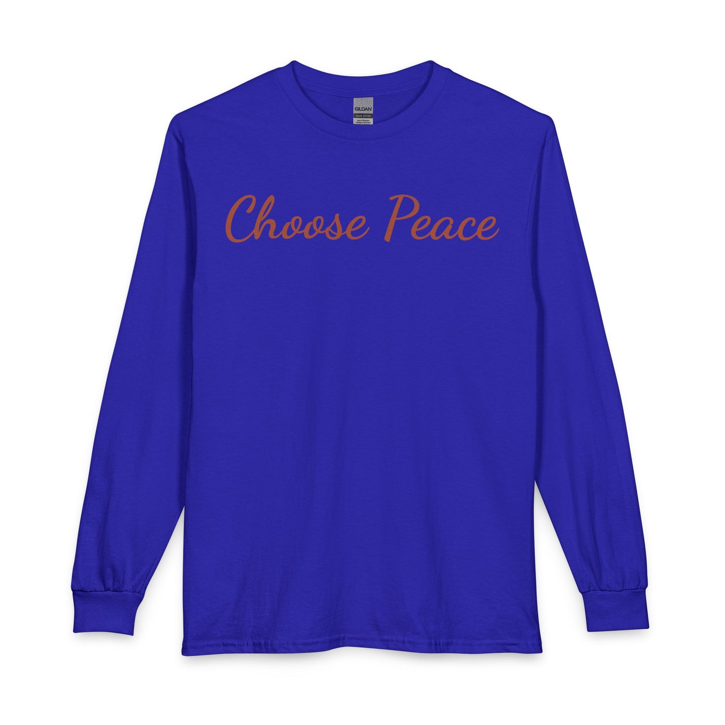 Choose Peace Long Sleeve Tee — Heart Back Graphic