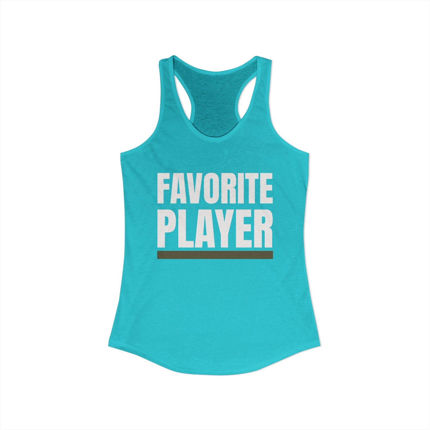 Favorite Player Women's Racerback Tank, Sports Apparel, Workout Top, Gift for Athletes, Summer Fashion, Team Spirit Gear