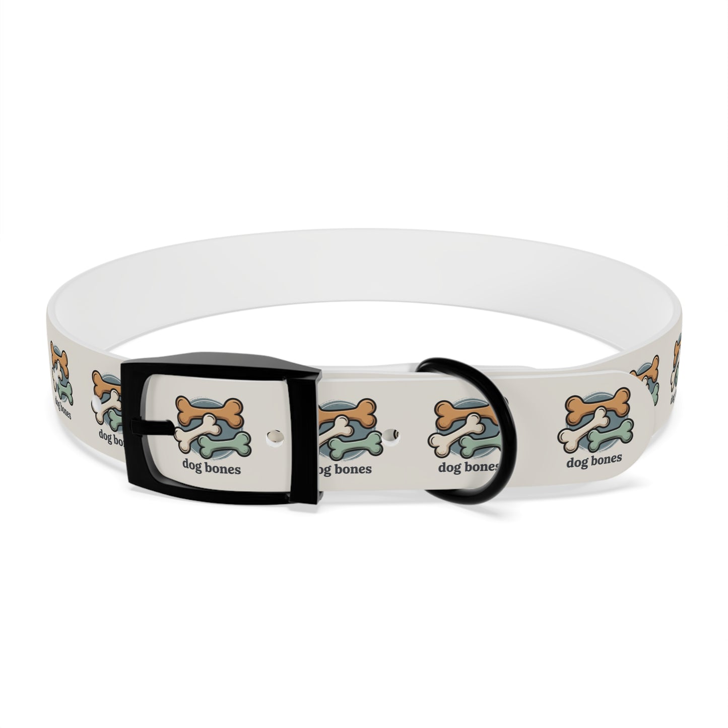 Dog Bones Print Dog Collar — Cute Cartoon Bone Pattern Collar for Small & Large Dogs