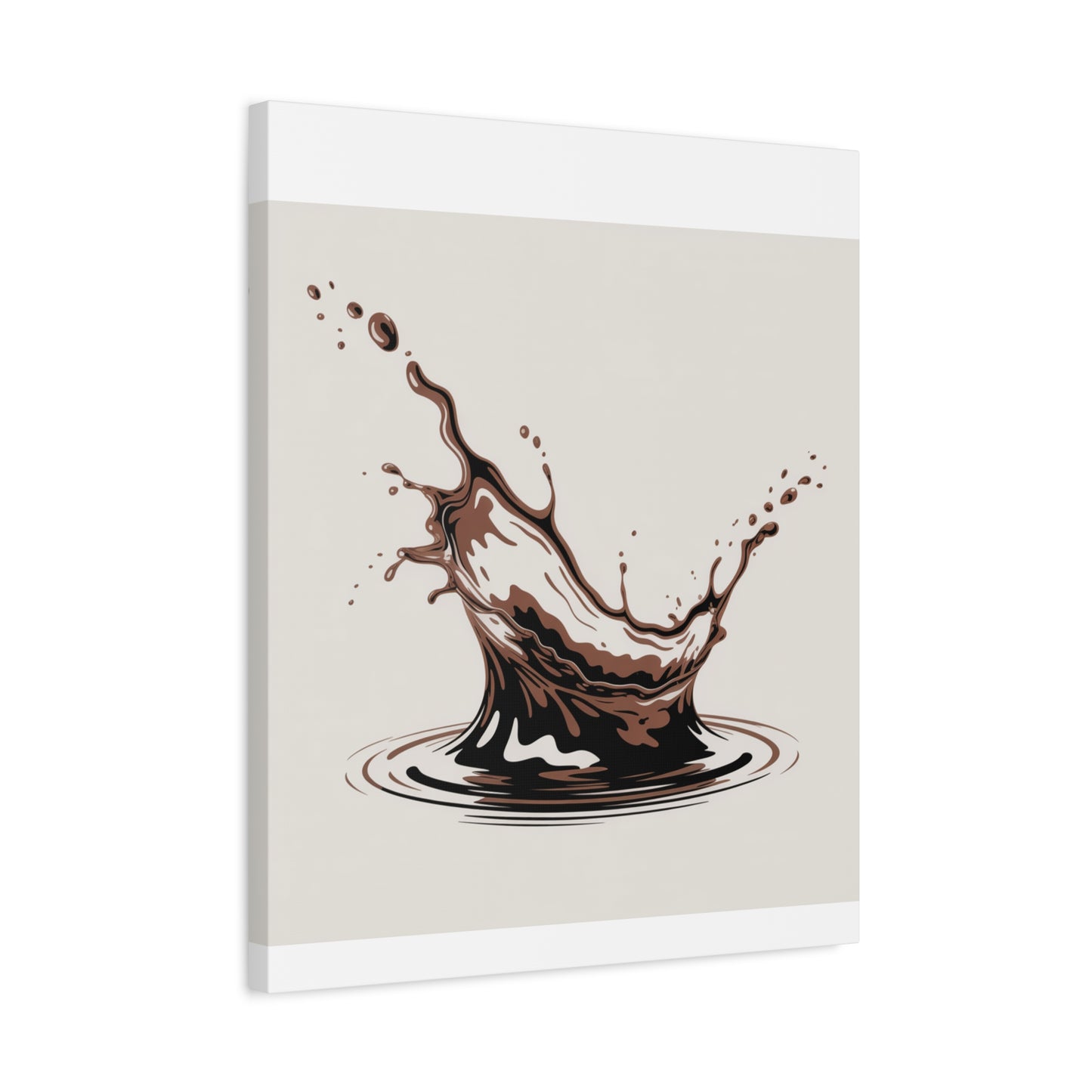 Chocolate Splash Matte Canvas Wall Art – Modern Kitchen Decor
