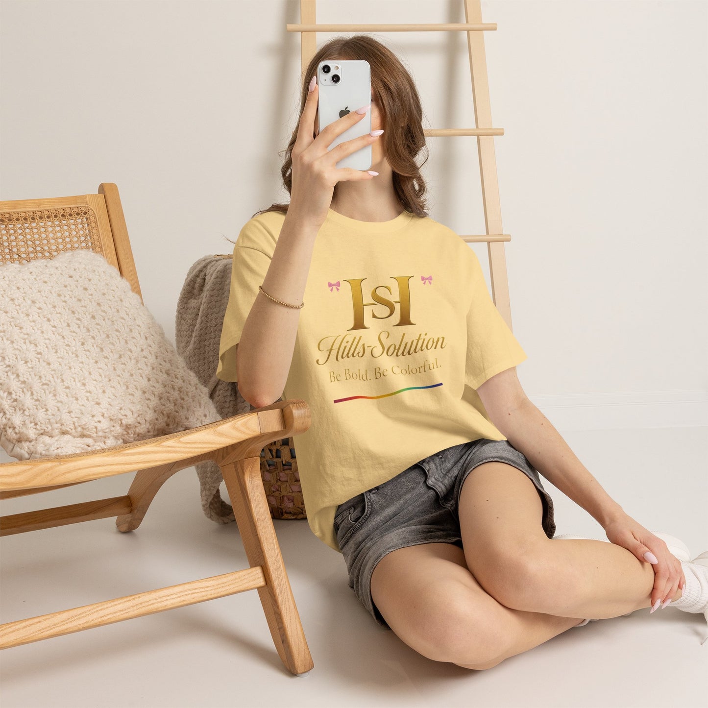 Be Bold Be Colorful Graphic Tee — Vibrant Hills Solution T-Shirt