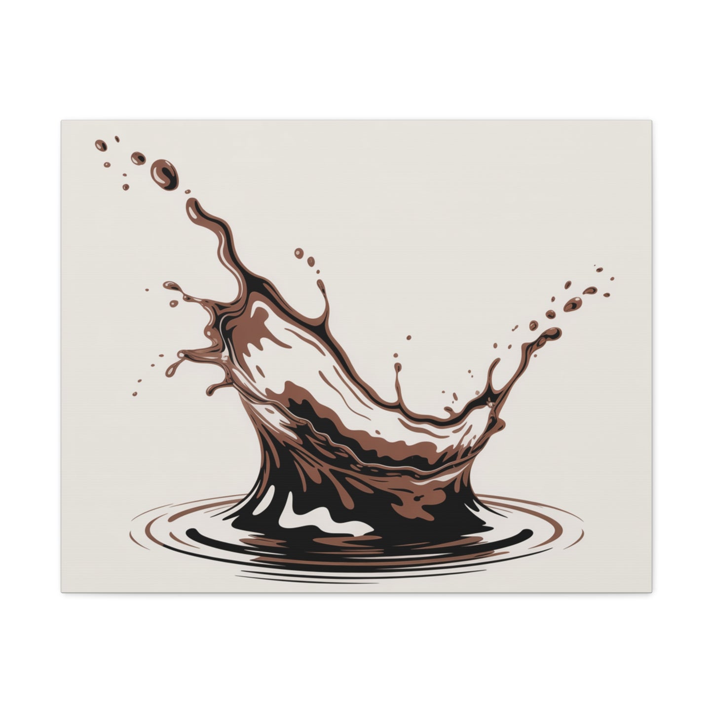 Chocolate Splash Matte Canvas Wall Art – Modern Kitchen Decor