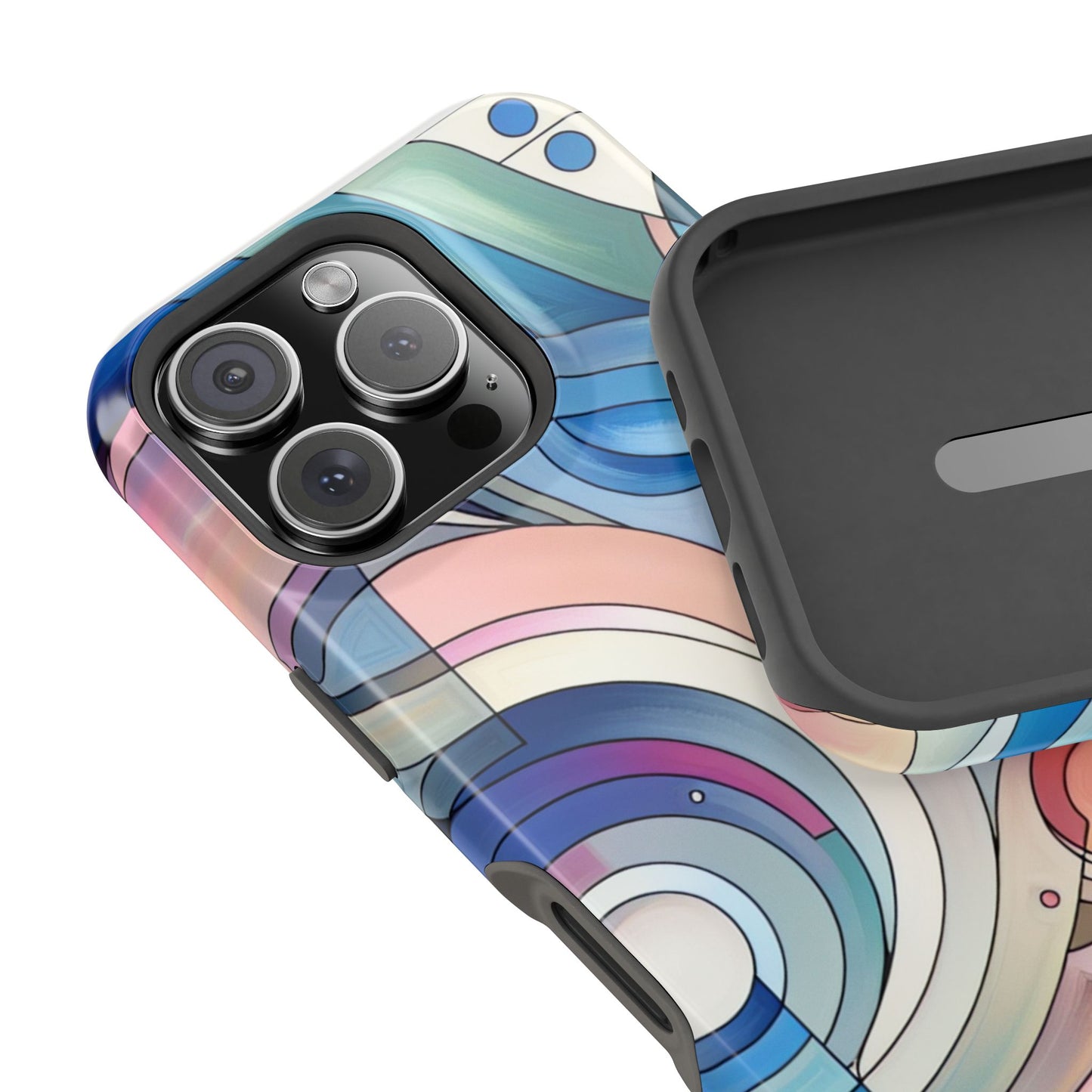 Artistic Magnetic Phone Case | Abstract Colorful Design, Unique Gift for Artists, Stylish Protection, Holiday Essentials, Phone Accessory