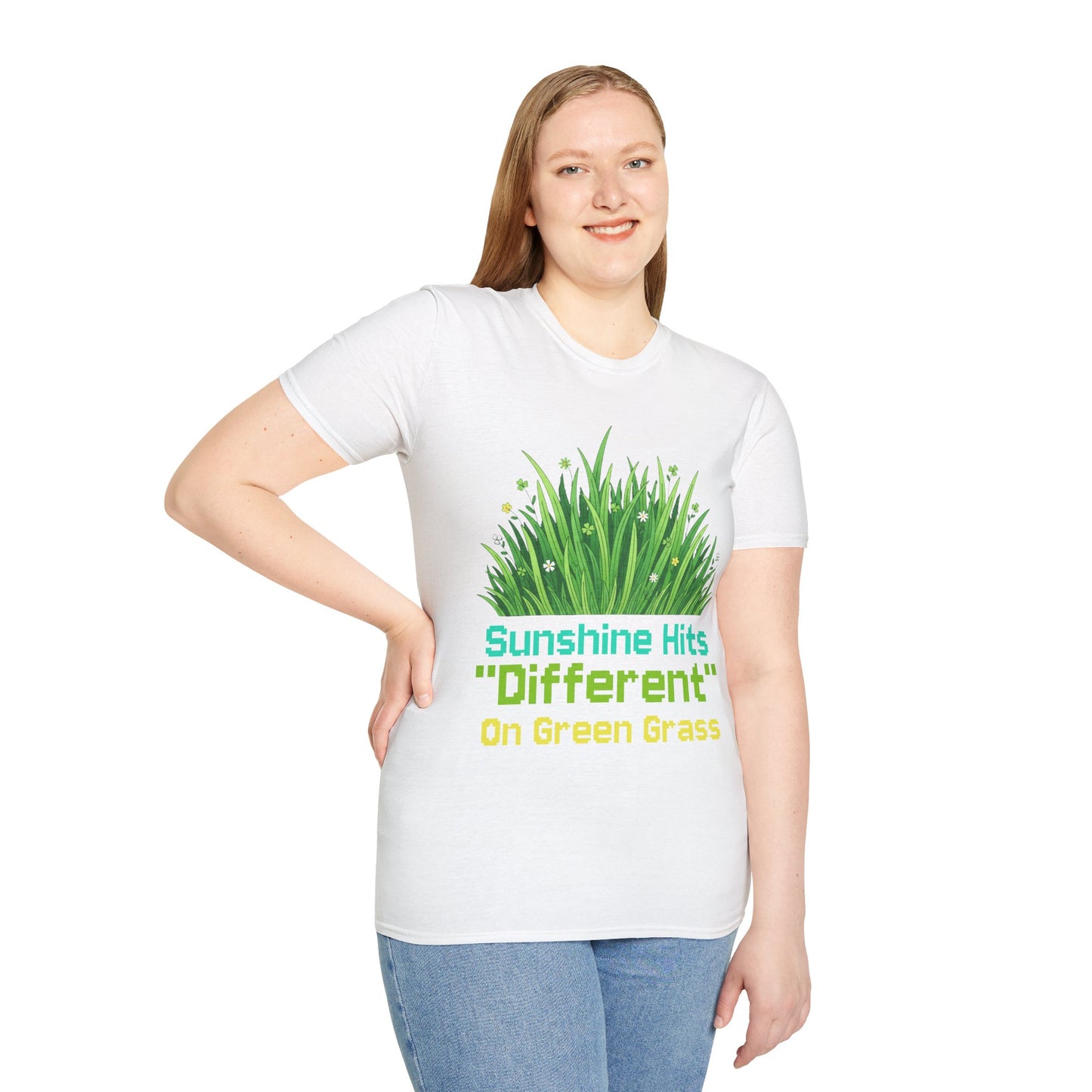 Sunshine Hits "Different" On Green Grass T-Shirt