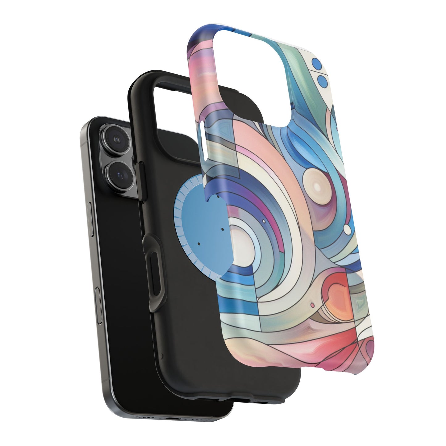 Artistic Magnetic Phone Case | Abstract Colorful Design, Unique Gift for Artists, Stylish Protection, Holiday Essentials, Phone Accessory