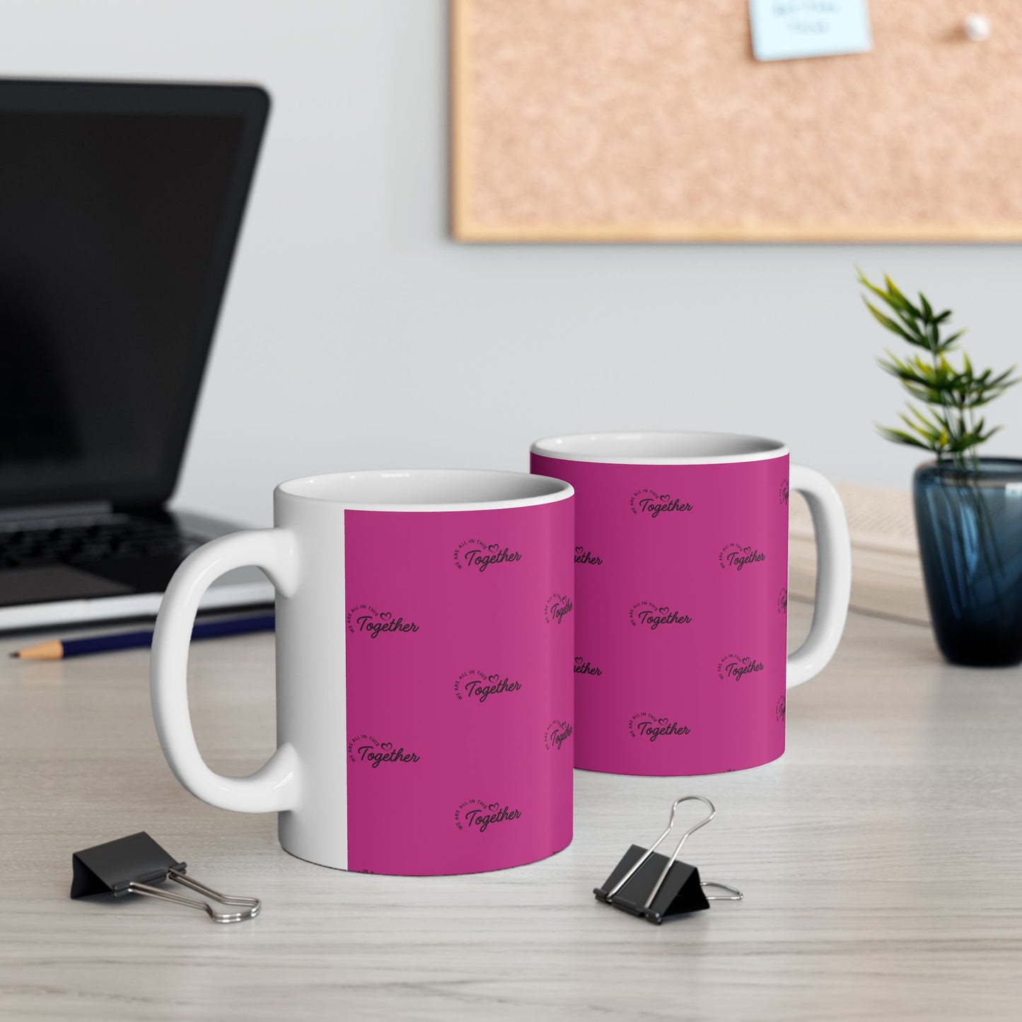 Pink 'Stronger Together' Ceramic Mug (11oz & 15oz)