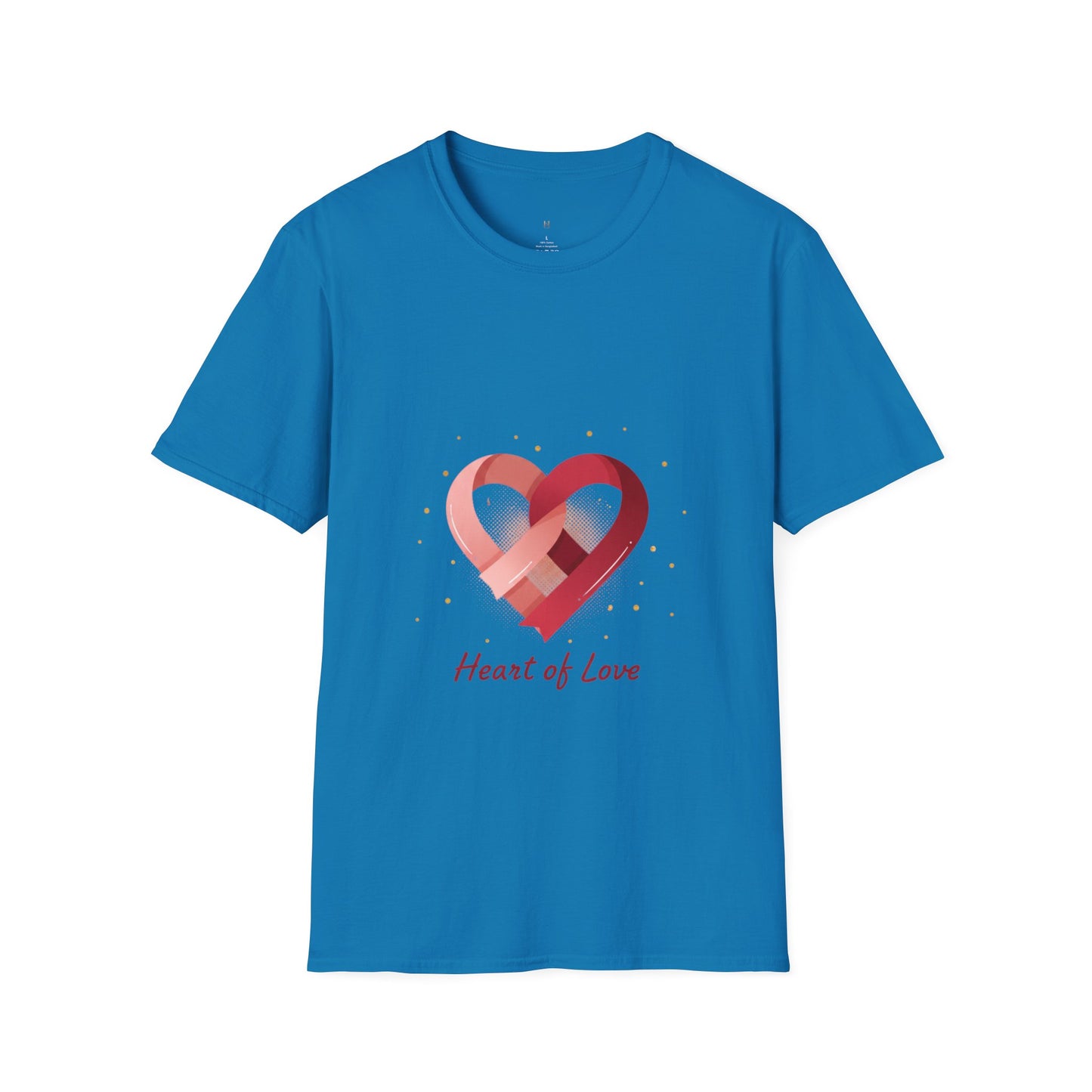 Heart of Love T-Shirt — Pink Ribbon Heart Valentine's Tee