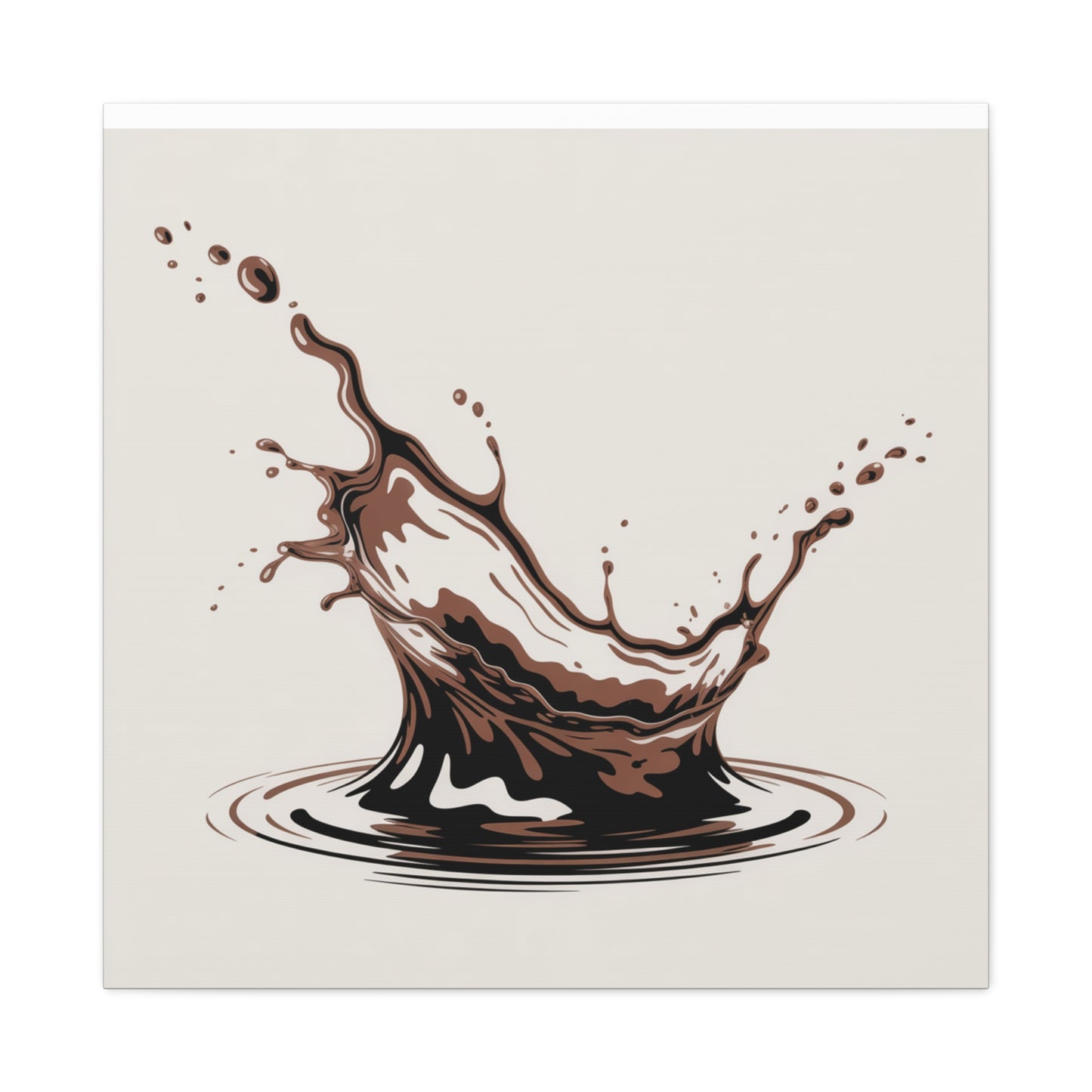 Chocolate Splash Matte Canvas Wall Art – Modern Kitchen Decor