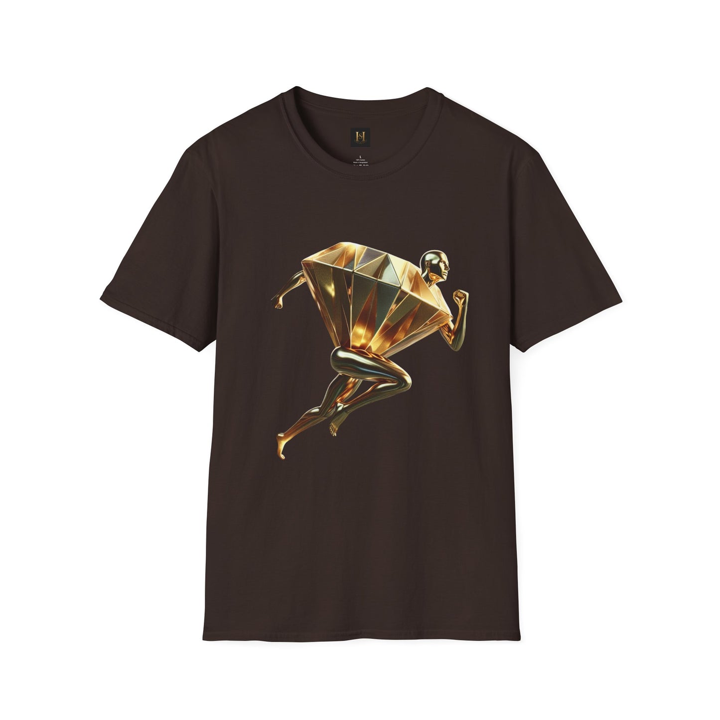 Diamond Runner Unisex Softstyle T-Shirt | Trendy Graphic Tee | Gift for Athletes, Birthday, Fitness Enthusiasts, Casual Wear, Art Lovers