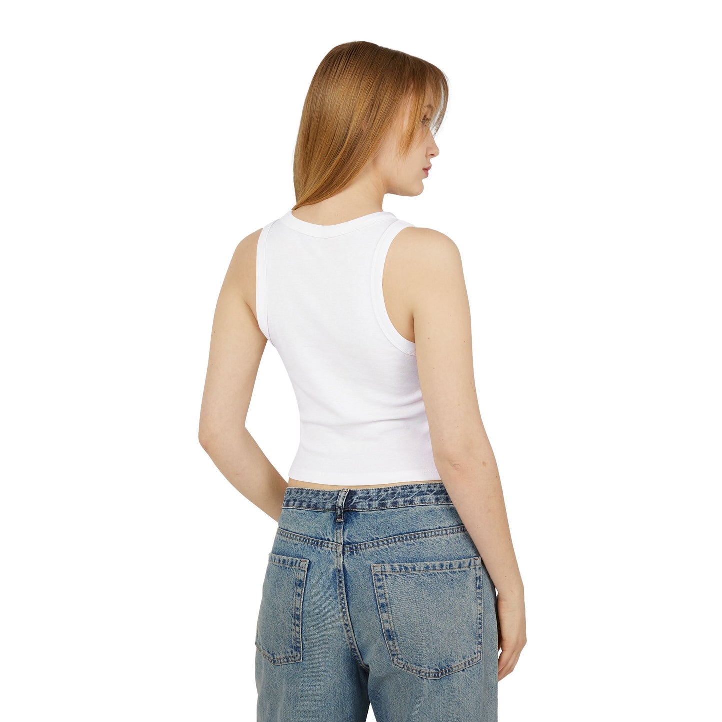Chic Racer Tank Top with Fun Lip Design