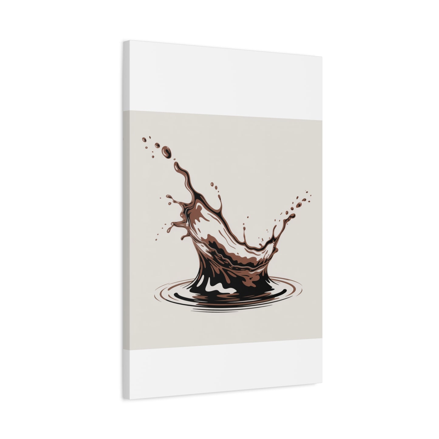 Chocolate Splash Matte Canvas Wall Art – Modern Kitchen Decor