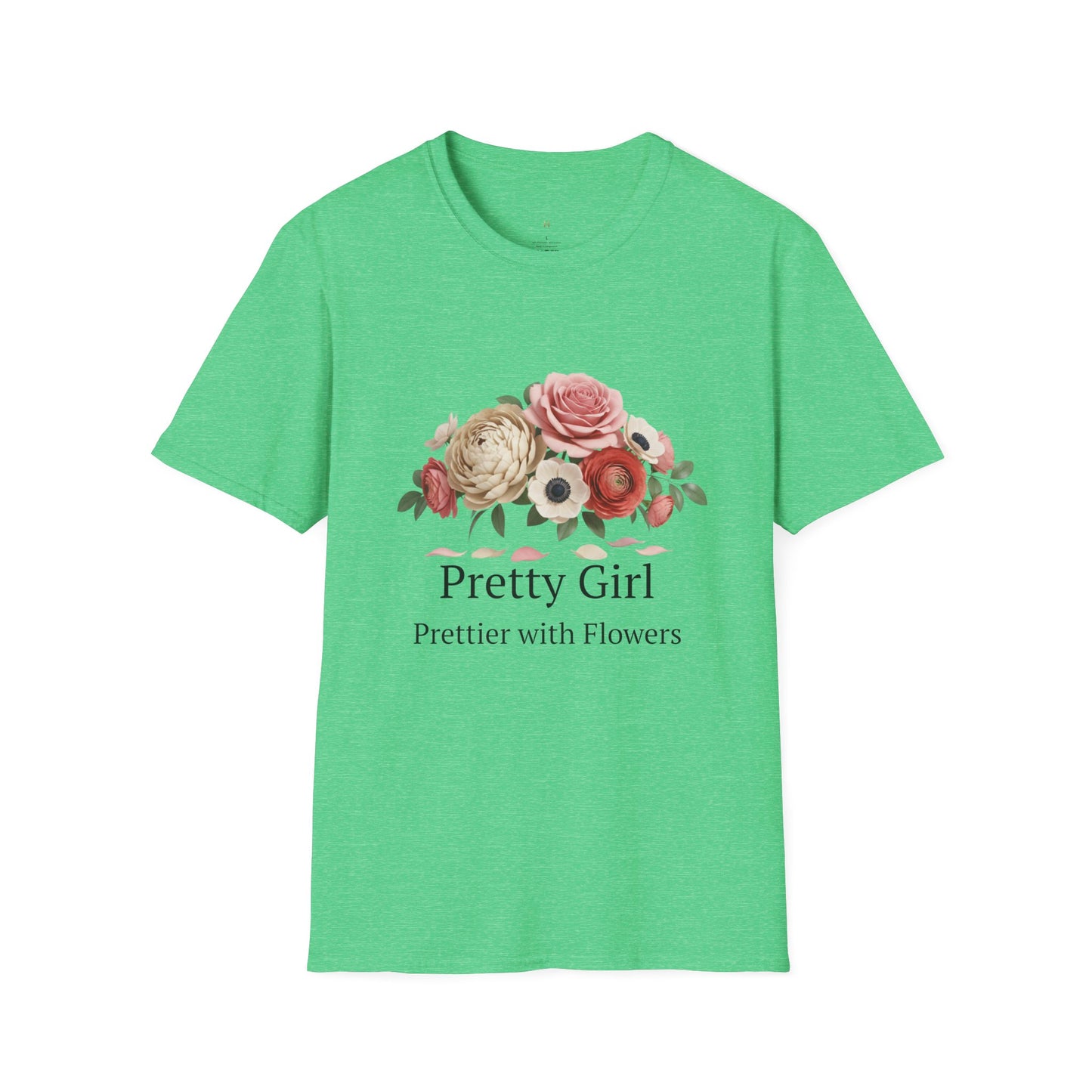 Floral "Pretty Girl" T-Shirt — Prettier with Flowers Casual Tee