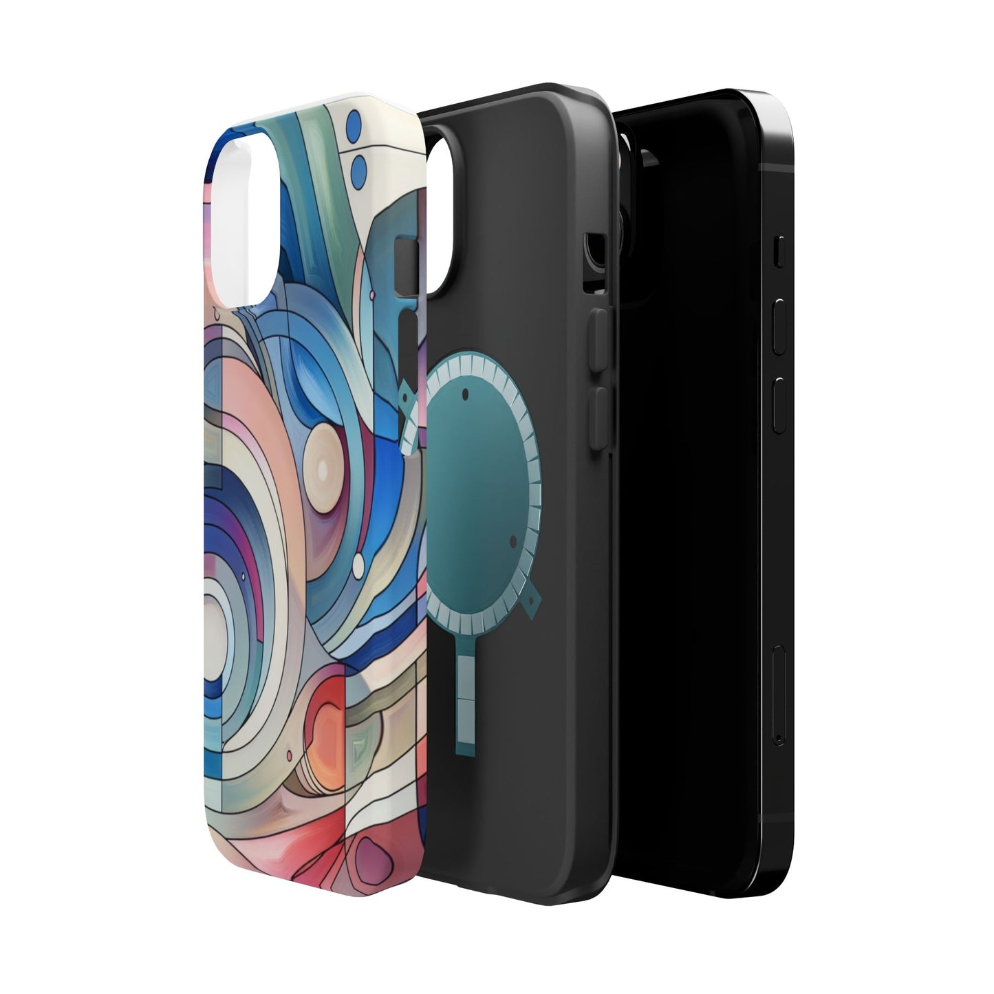 Artistic Magnetic Phone Case | Abstract Colorful Design, Unique Gift for Artists, Stylish Protection, Holiday Essentials, Phone Accessory