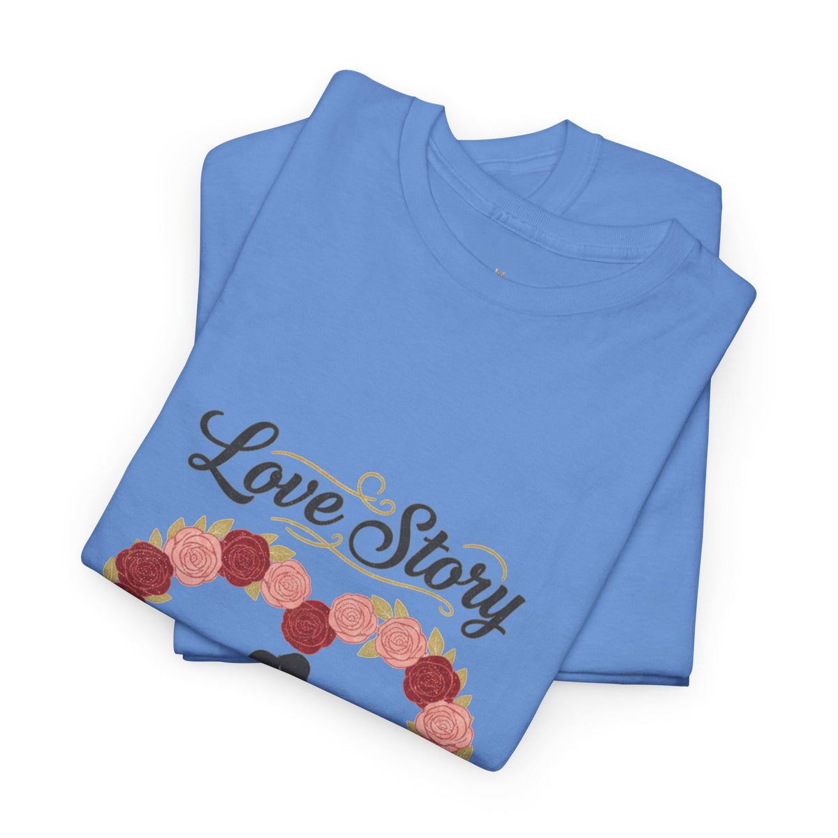 Love Story T-Shirt — 'Love Story' Floral Heart Romance Tee