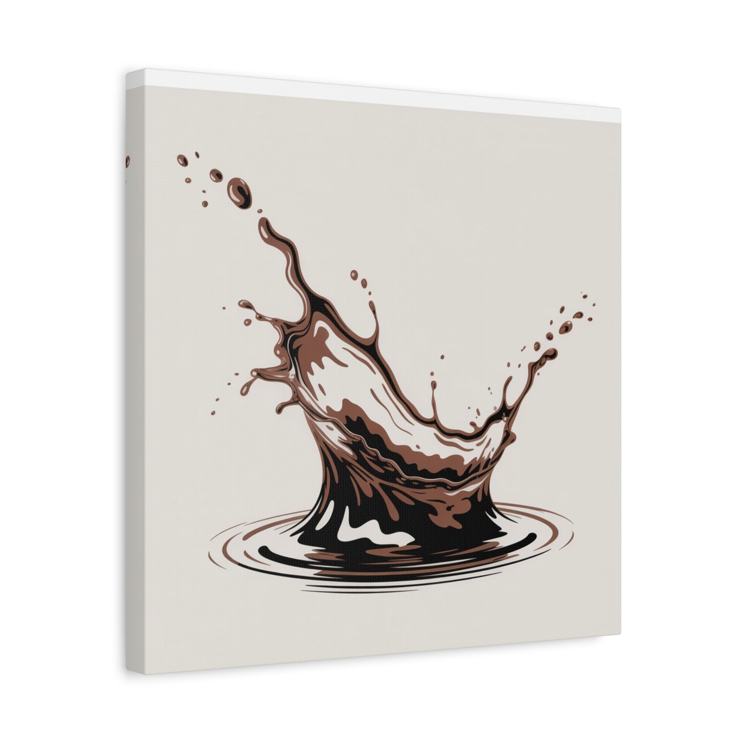 Chocolate Splash Matte Canvas Wall Art – Modern Kitchen Decor