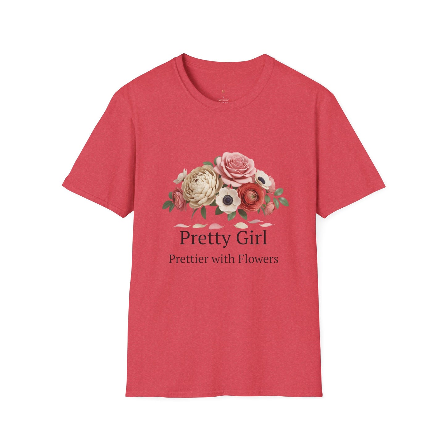 Floral "Pretty Girl" T-Shirt — Prettier with Flowers Casual Tee