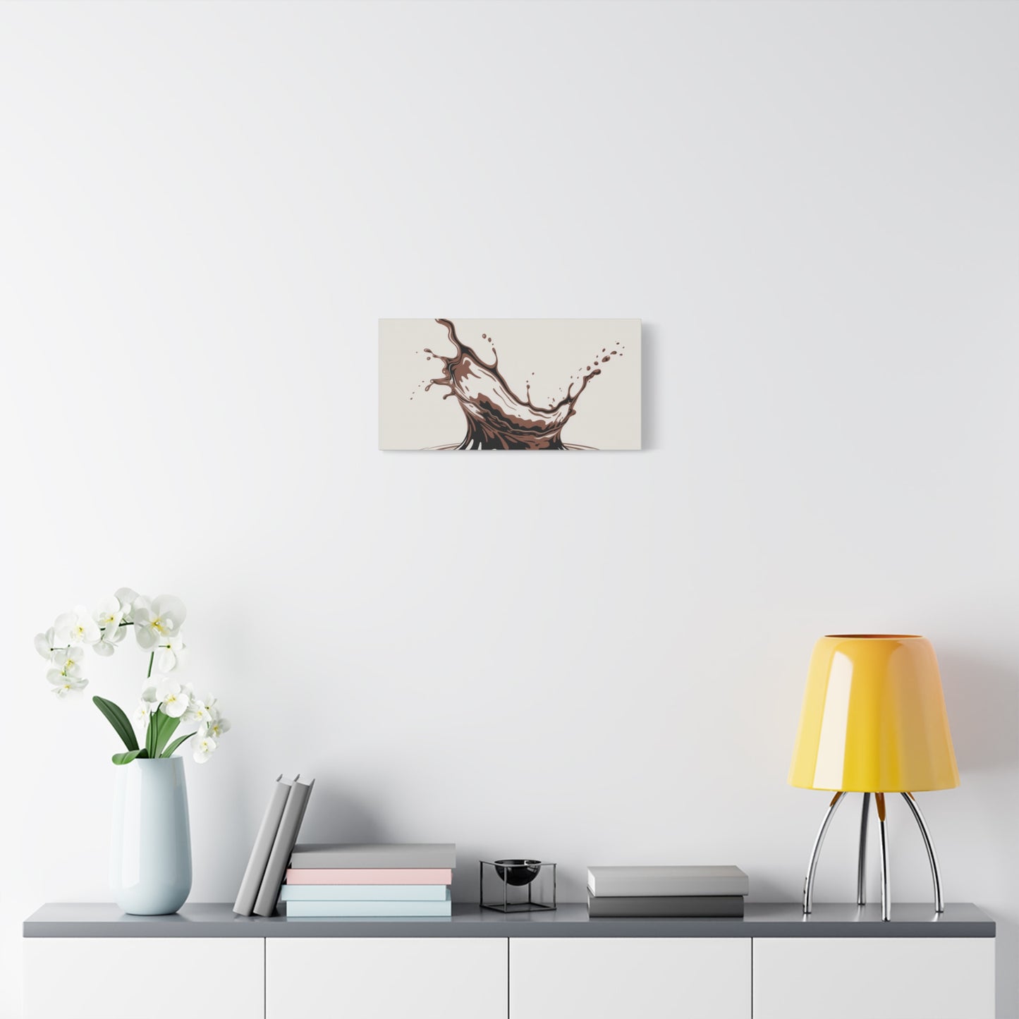 Chocolate Splash Matte Canvas Wall Art – Modern Kitchen Decor