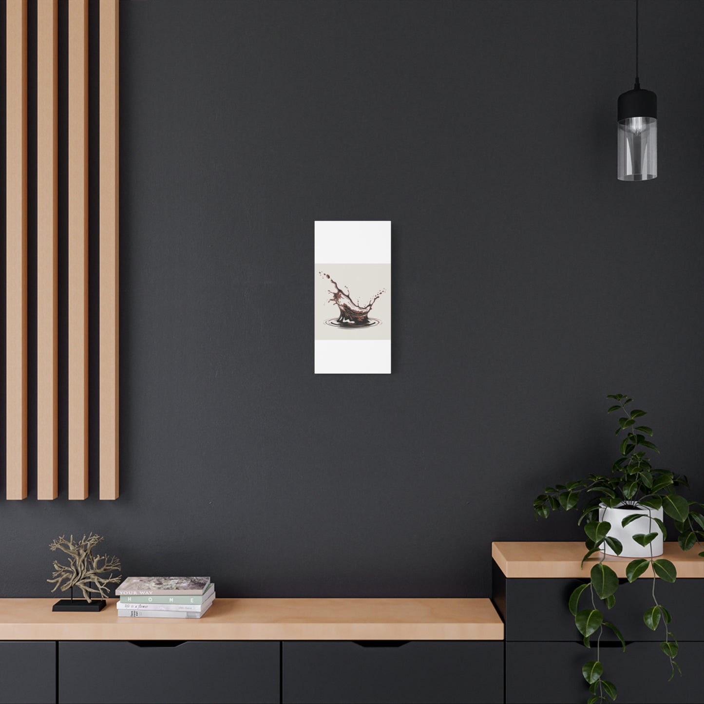 Chocolate Splash Matte Canvas Wall Art – Modern Kitchen Decor