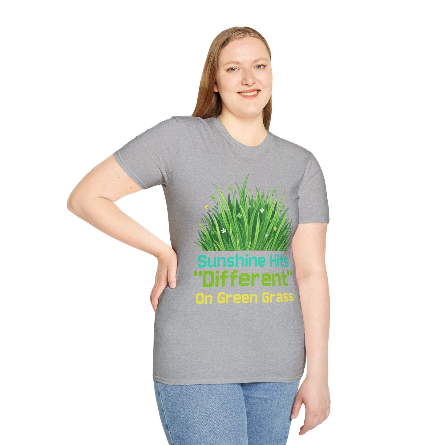Sunshine Hits "Different" On Green Grass T-Shirt