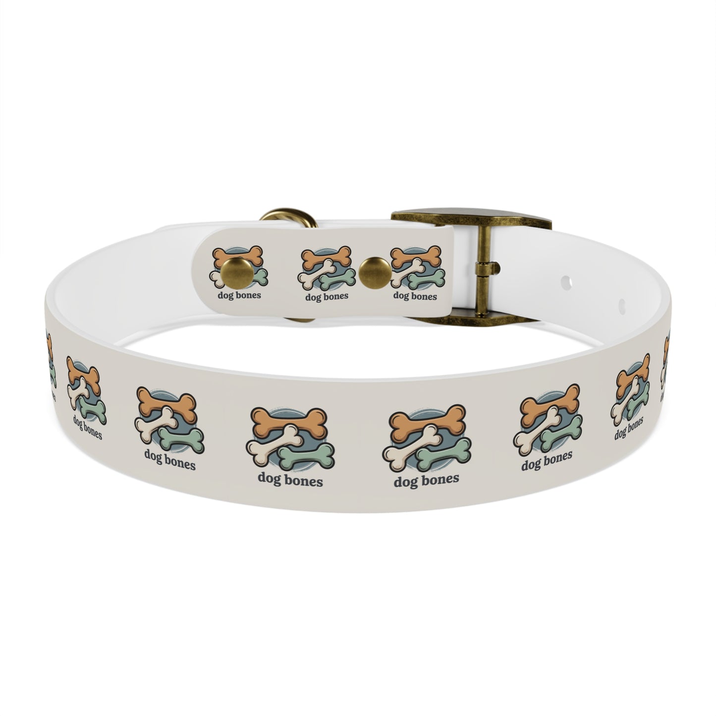 Dog Bones Print Dog Collar — Cute Cartoon Bone Pattern Collar for Small & Large Dogs