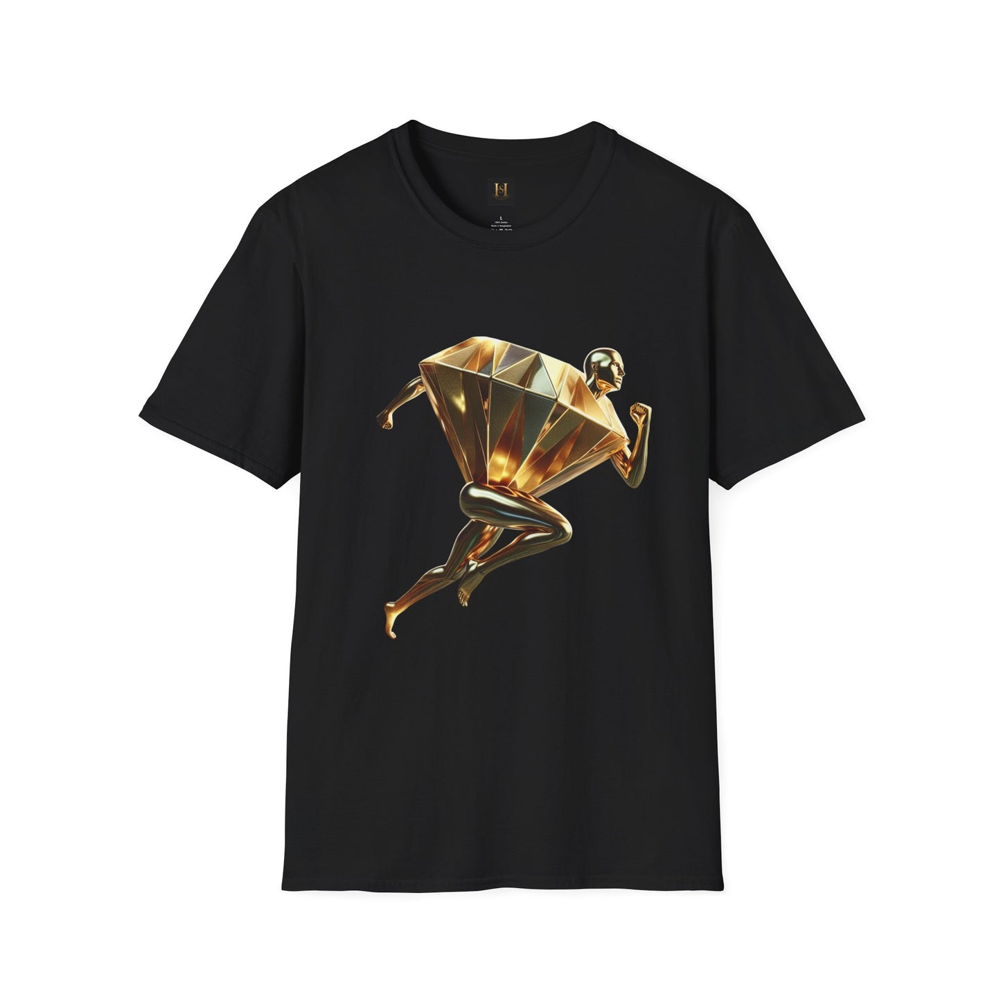 Diamond Runner Unisex Softstyle T-Shirt | Trendy Graphic Tee | Gift for Athletes, Birthday, Fitness Enthusiasts, Casual Wear, Art Lovers