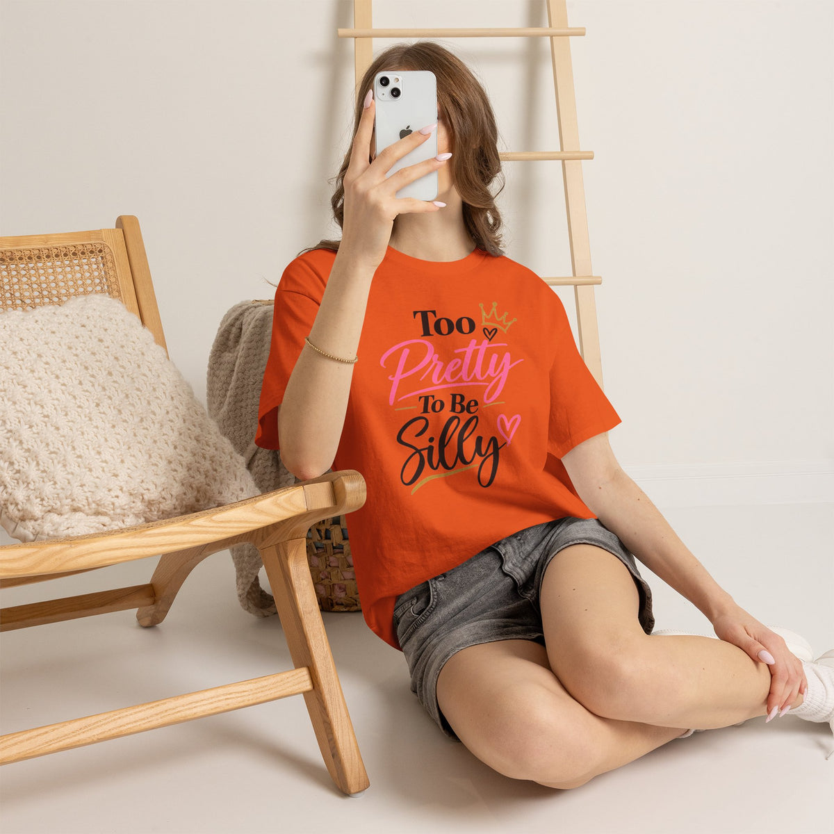 Charming Graphic Tee - "Too Pretty To Be Silly"