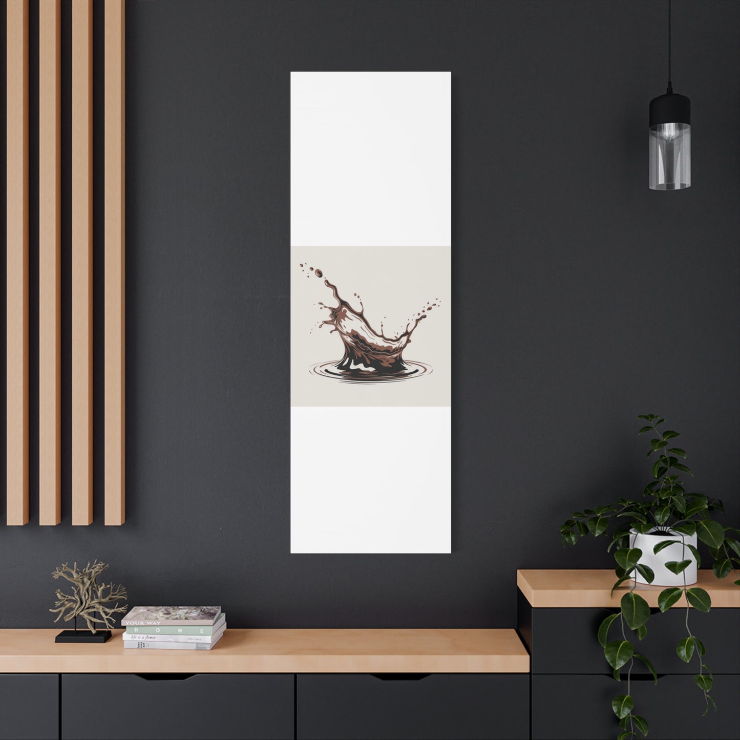 Chocolate Splash Matte Canvas Wall Art – Modern Kitchen Decor