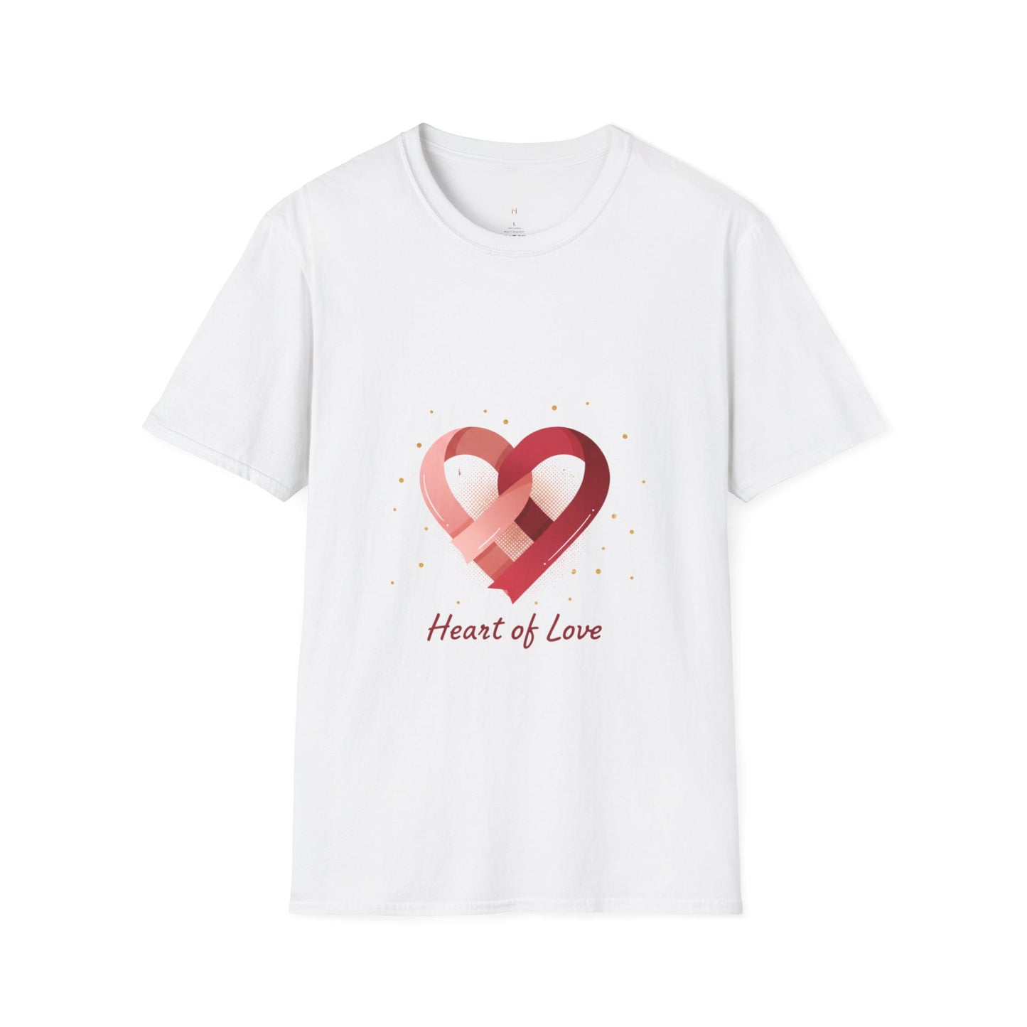 Heart of Love T-Shirt — Pink Ribbon Heart Valentine's Tee