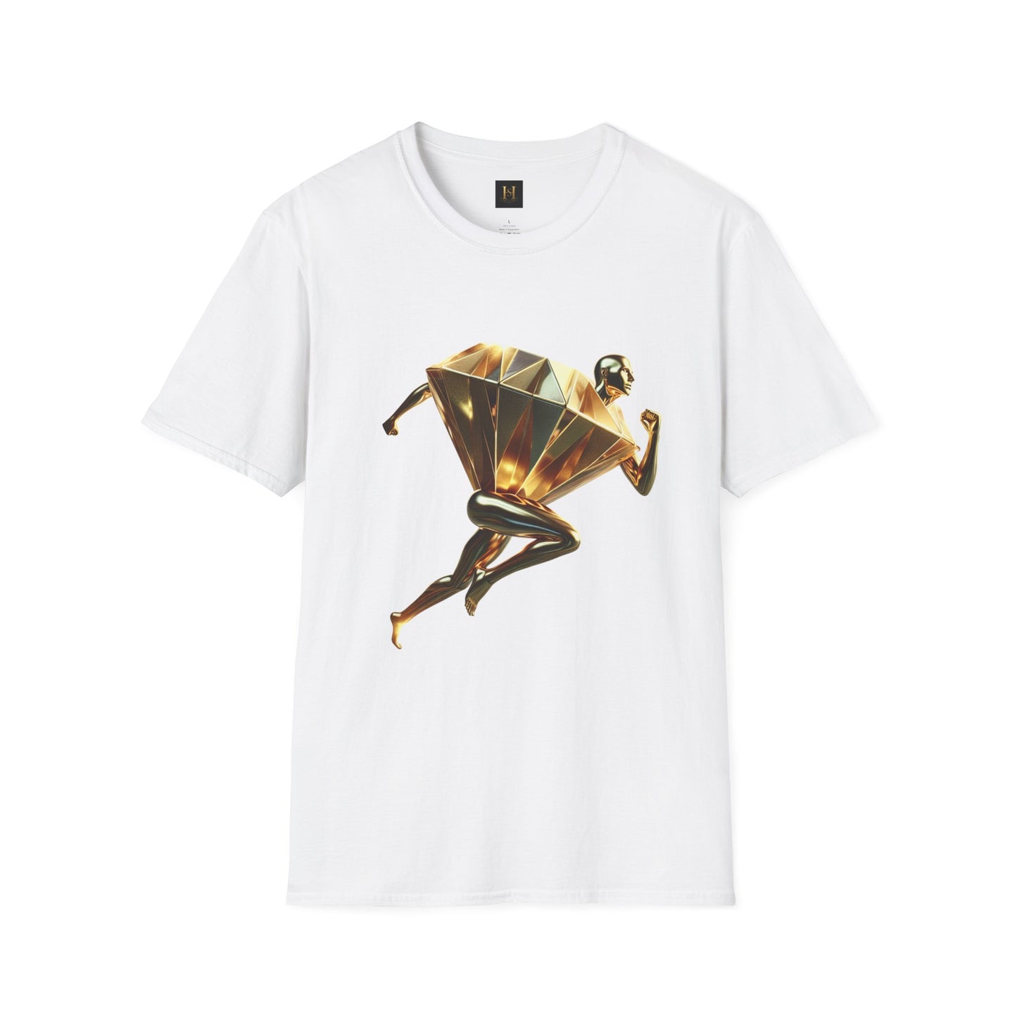 Diamond Runner Unisex Softstyle T-Shirt | Trendy Graphic Tee | Gift for Athletes, Birthday, Fitness Enthusiasts, Casual Wear, Art Lovers