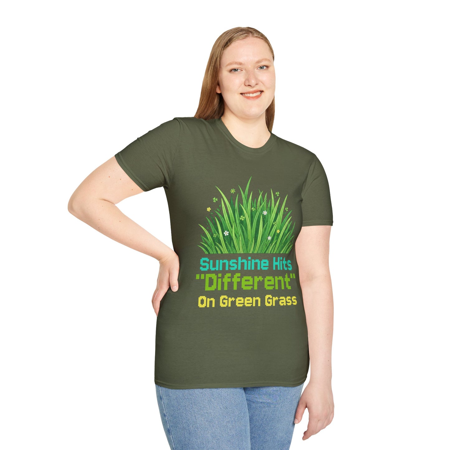 Sunshine Hits "Different" On Green Grass T-Shirt