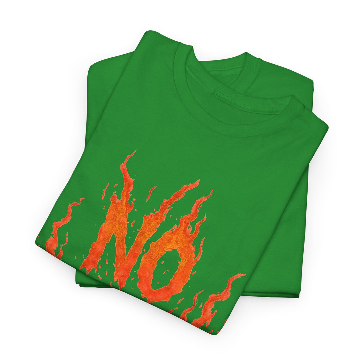 Graphic Tee — 'No Regrets' / 'Proof of Survival' Flame Text Shirt