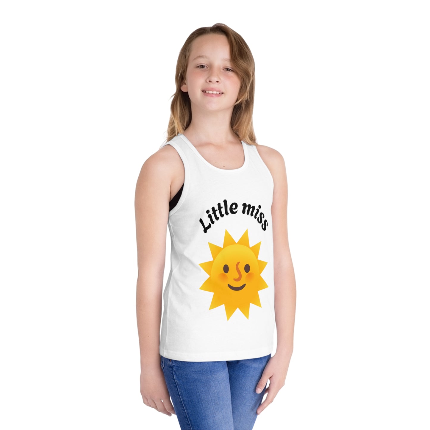 Sunny Days Kid's Jersey Tank Top, Little Miss Sunshine Graphic