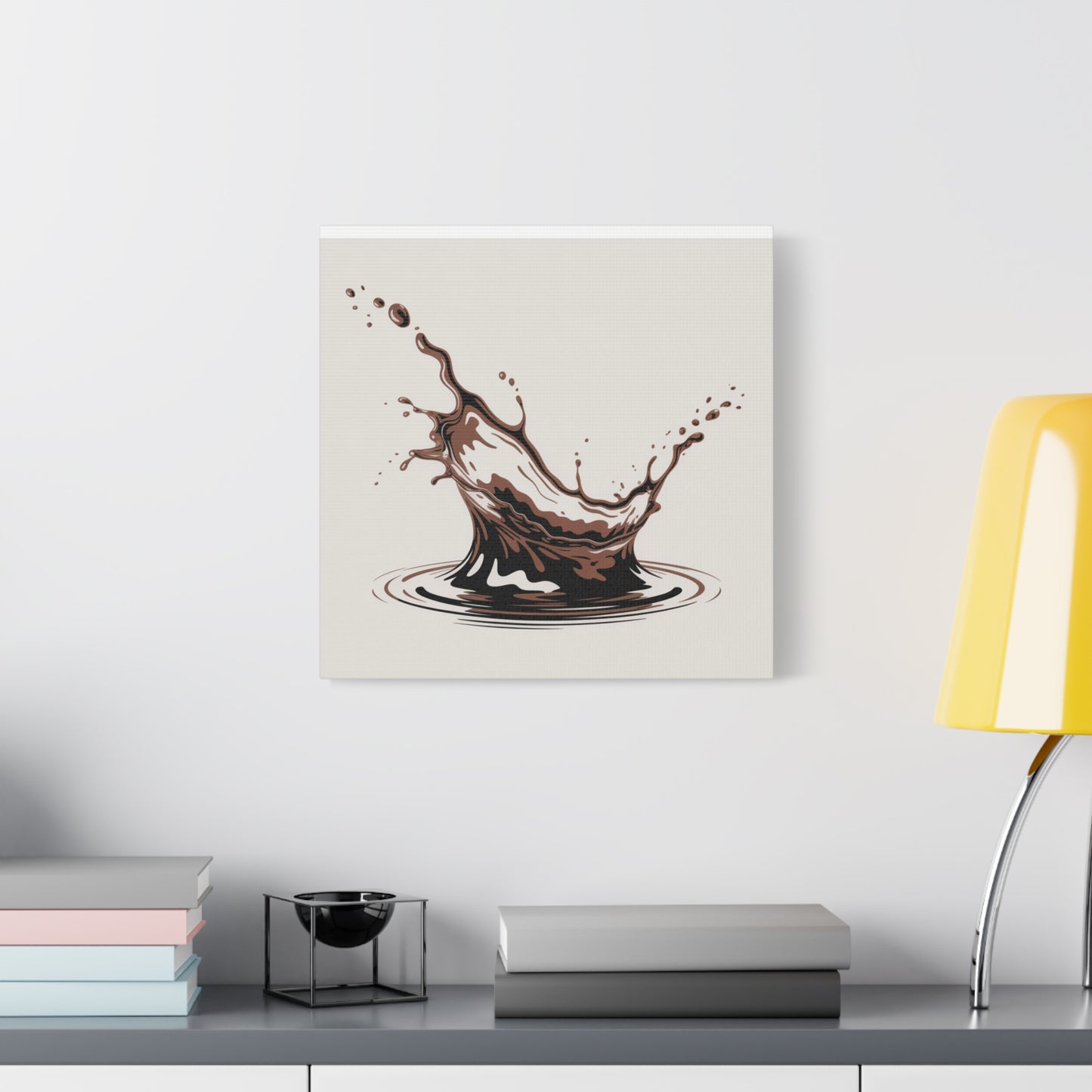 Chocolate Splash Matte Canvas Wall Art – Modern Kitchen Decor