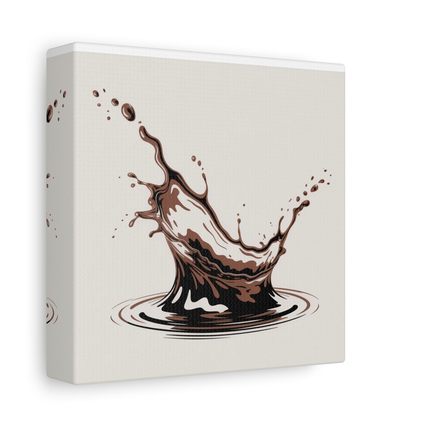 Chocolate Splash Matte Canvas Wall Art – Modern Kitchen Decor