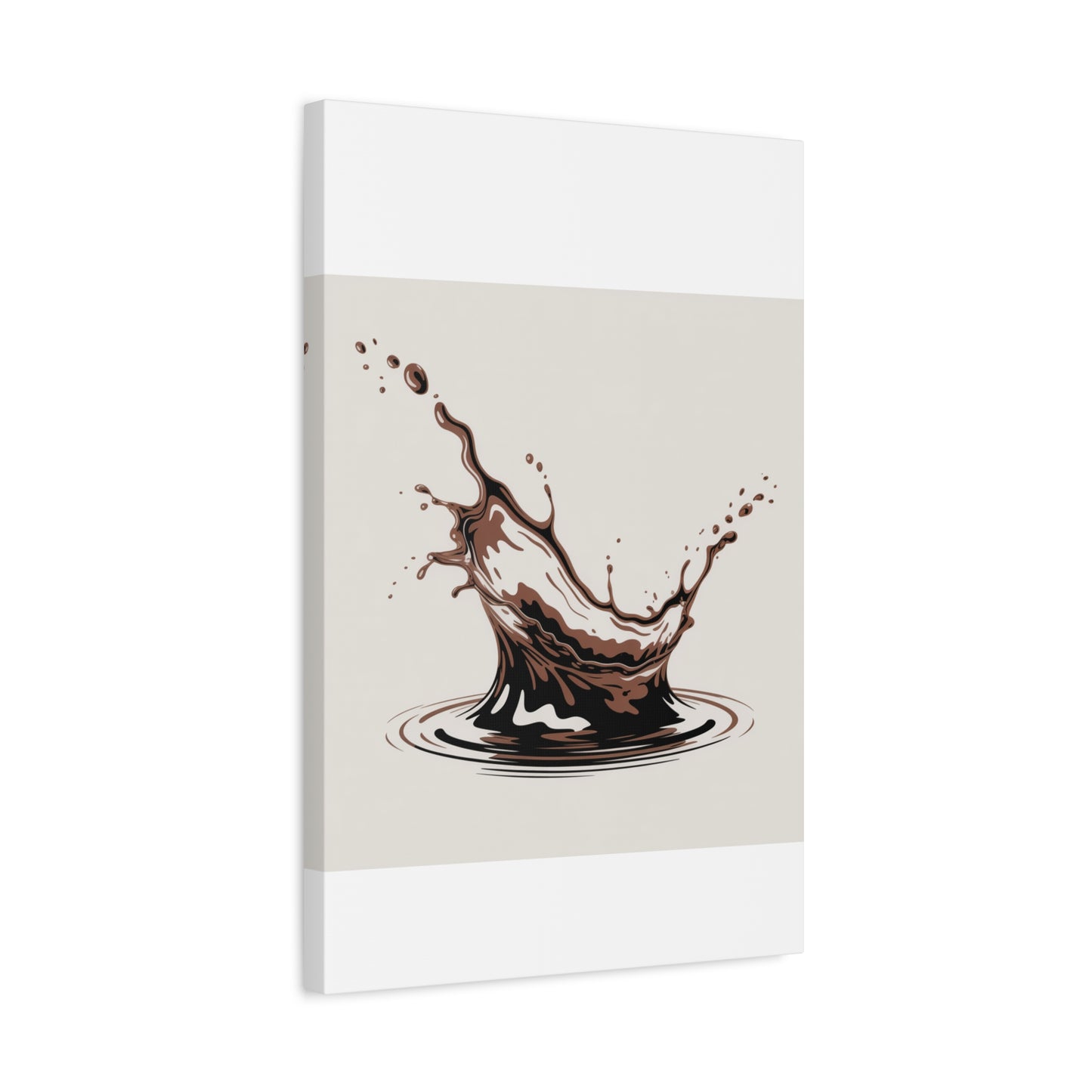 Chocolate Splash Matte Canvas Wall Art – Modern Kitchen Decor