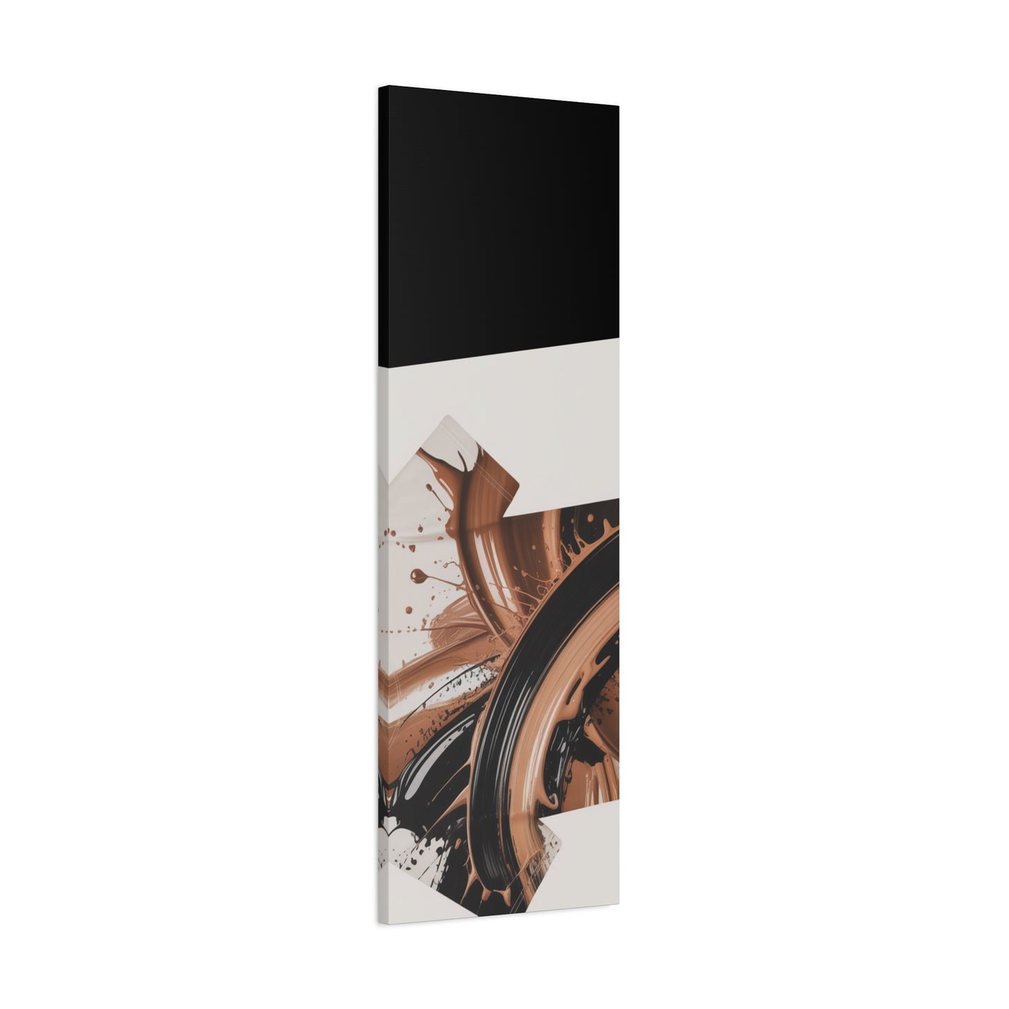 Abstract Brown Swirl Matte Canvas Wall Art (Stretched 1.25")