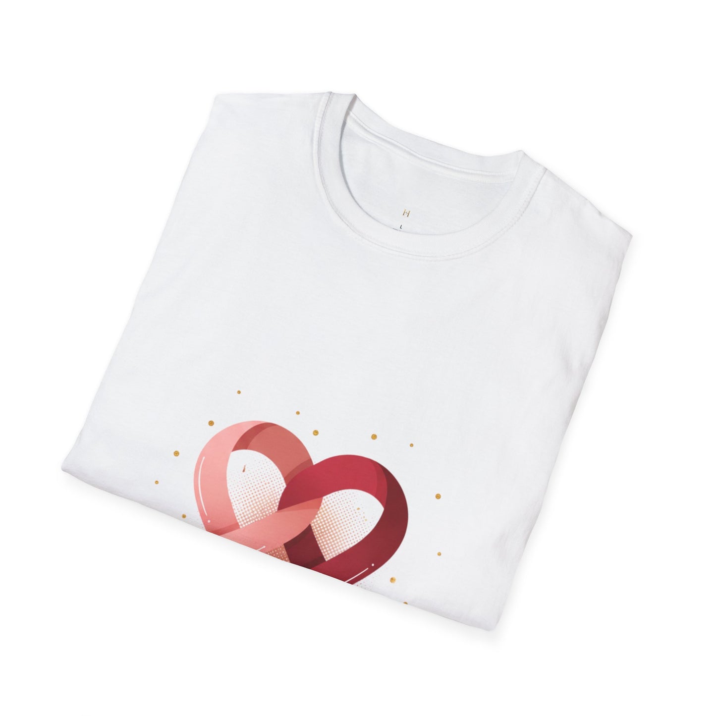 Heart of Love T-Shirt — Pink Ribbon Heart Valentine's Tee