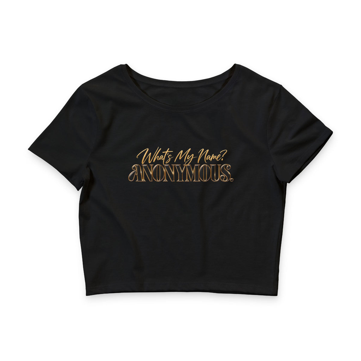 ANONYMOUS. Women's Cropped Tee — Feminine Graphic Crop Top