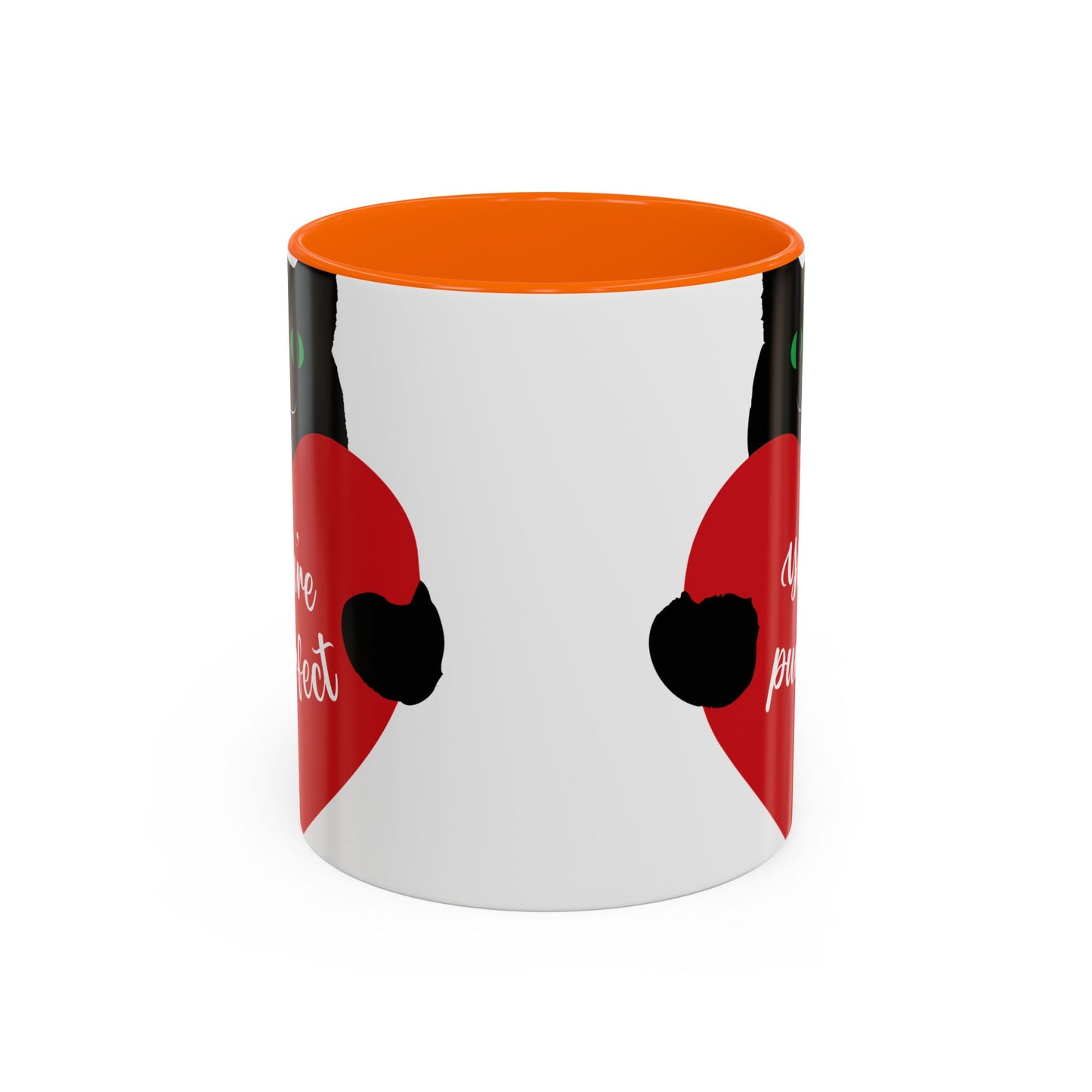Purrfect Cat Heart Accent Coffee Mug – "You're Purrfect" 11/15oz