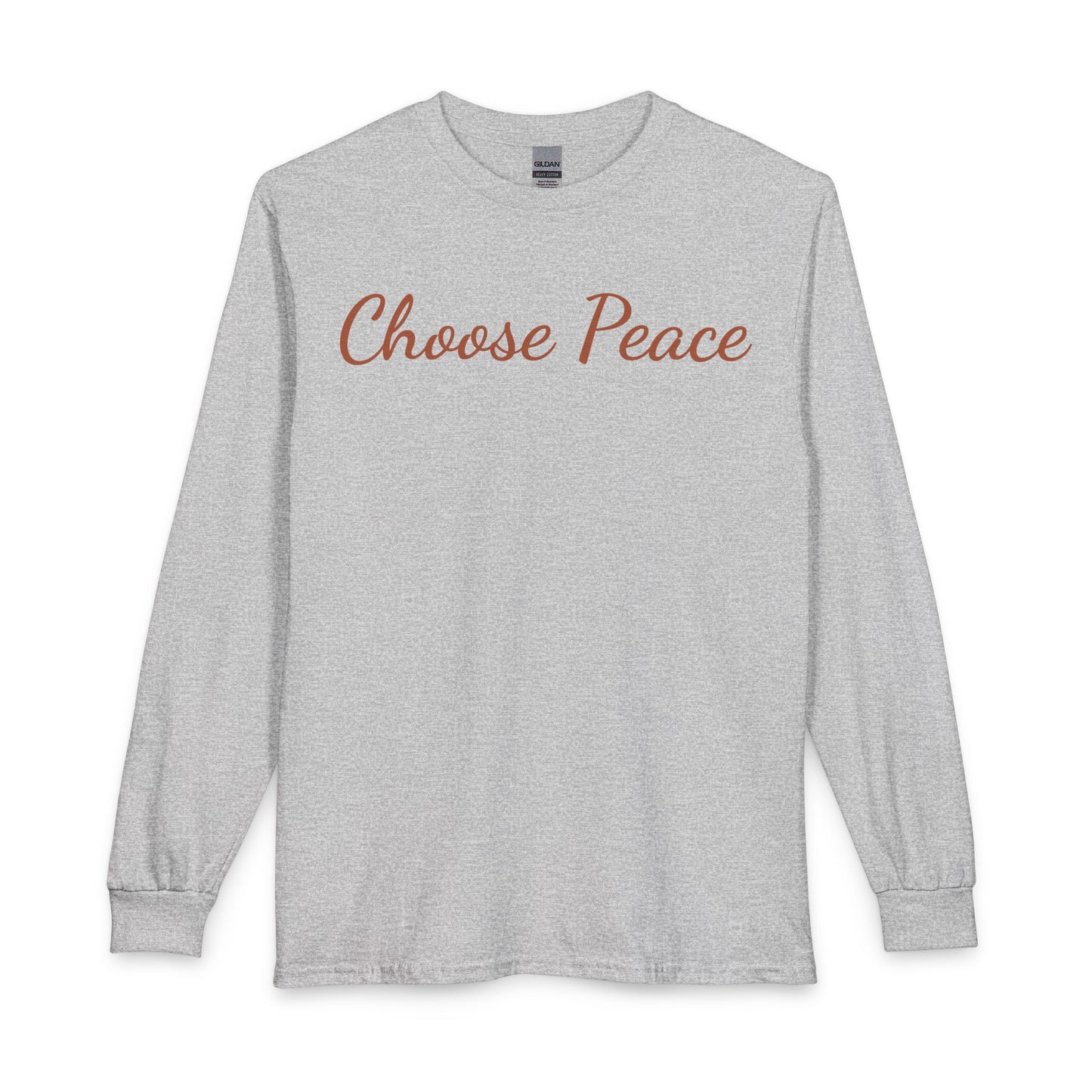 Choose Peace Long Sleeve Tee — Heart Back Graphic