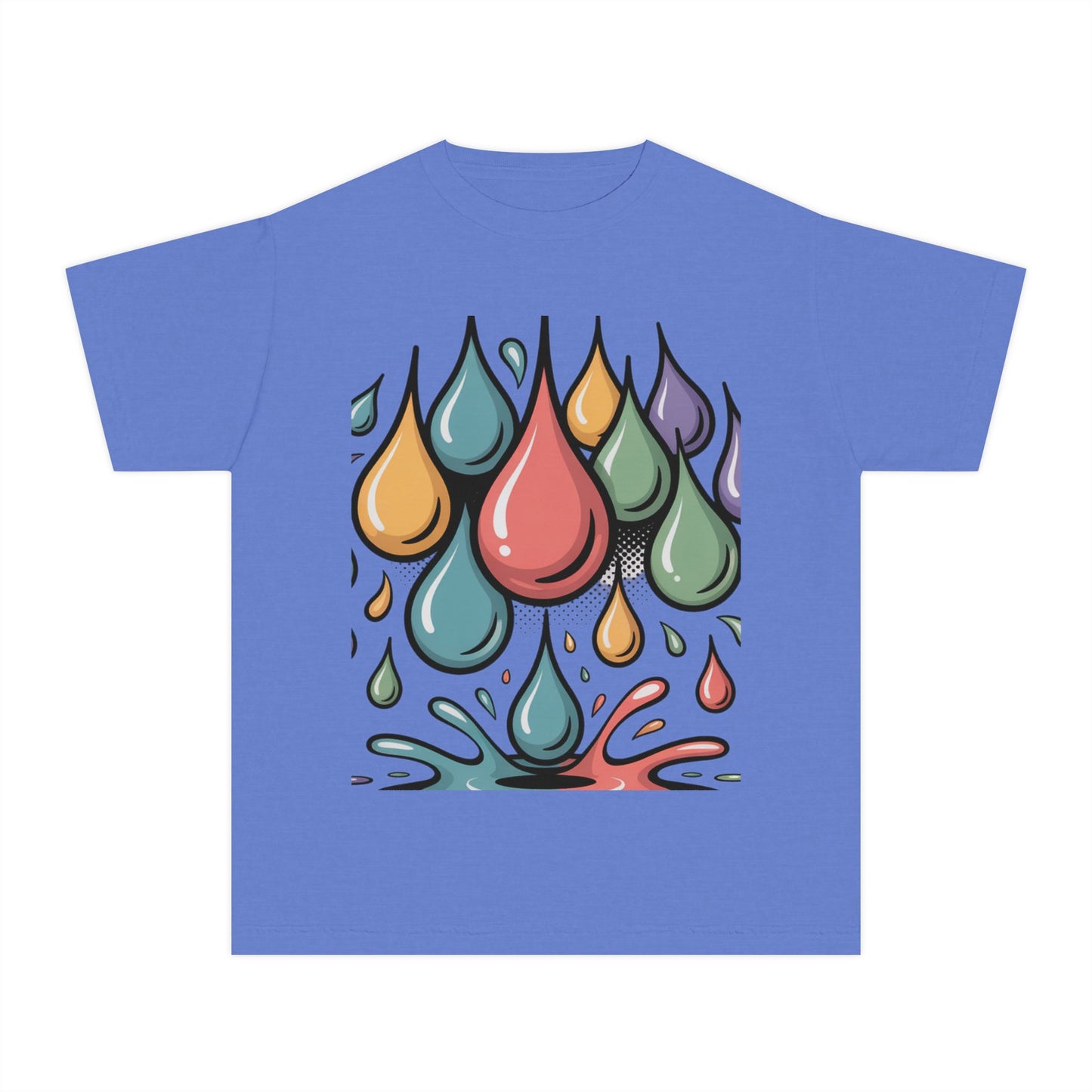 Colorful Rain Drop Youth Midweight Tee