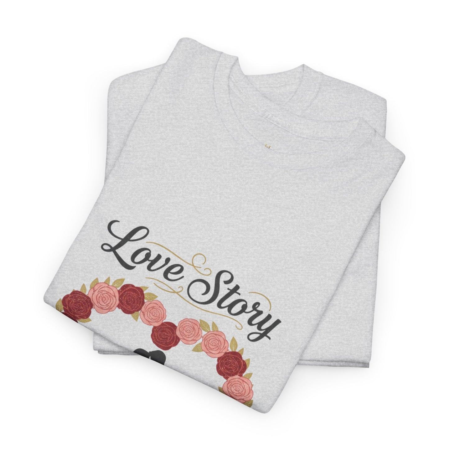 Love Story T-Shirt — 'Love Story' Floral Heart Romance Tee